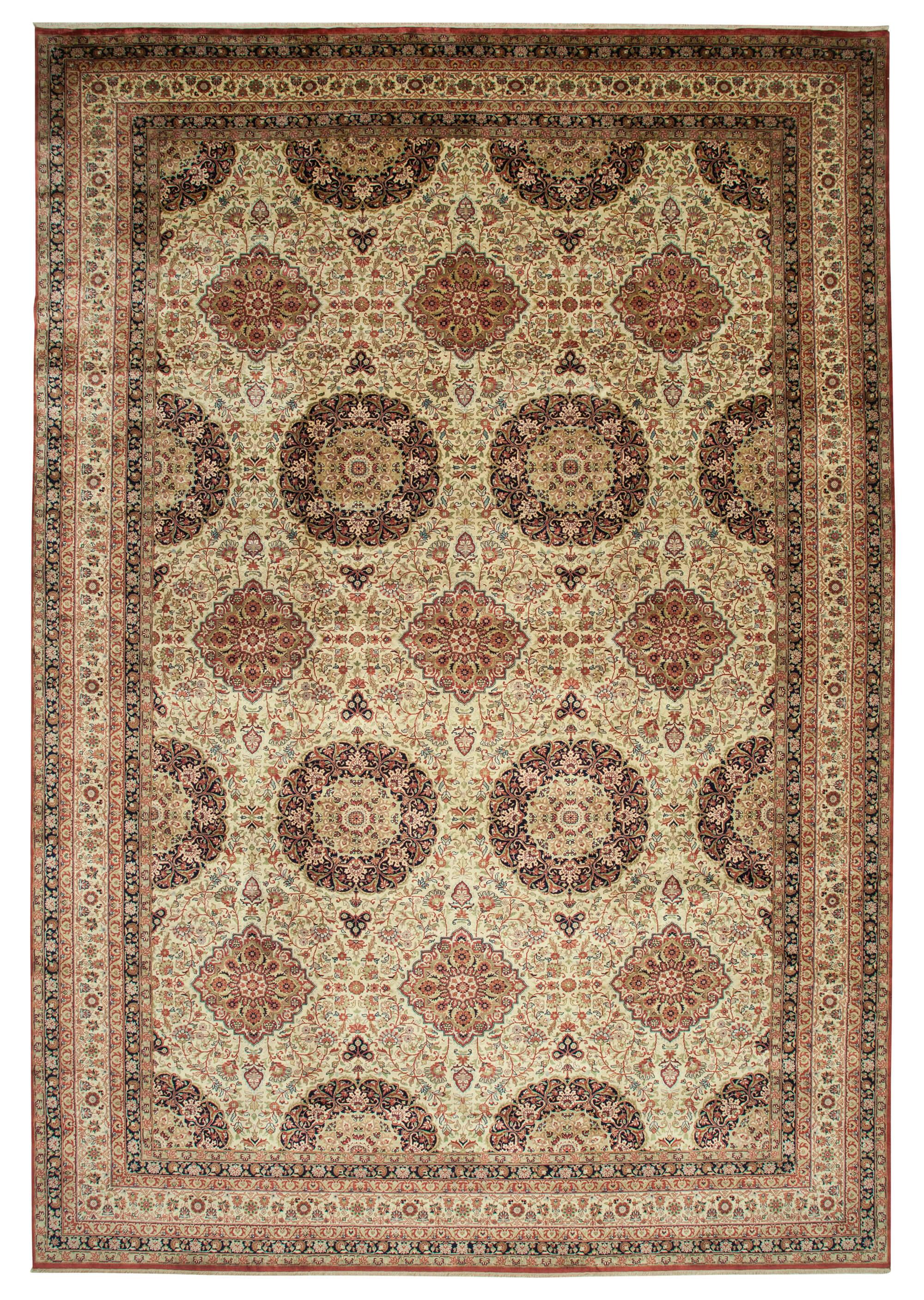 12 x 18 Beige Oushak Rug - 4115