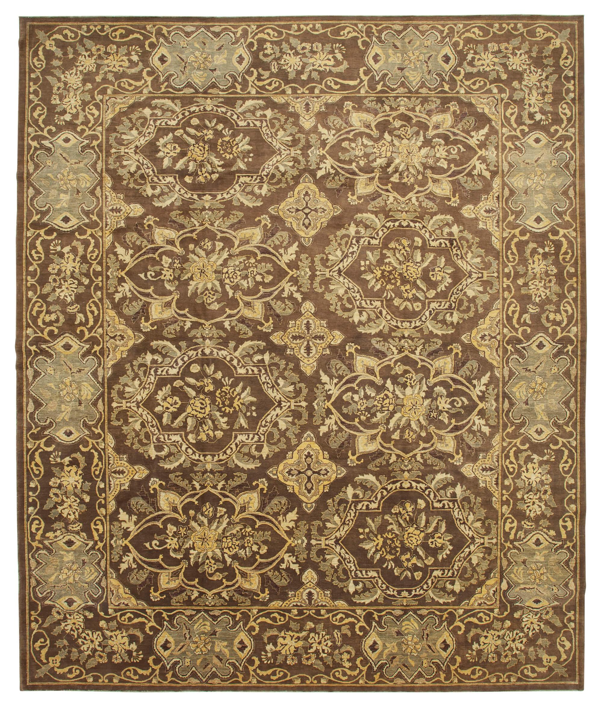 12 x 15 Brown Oushak Rug - 4117