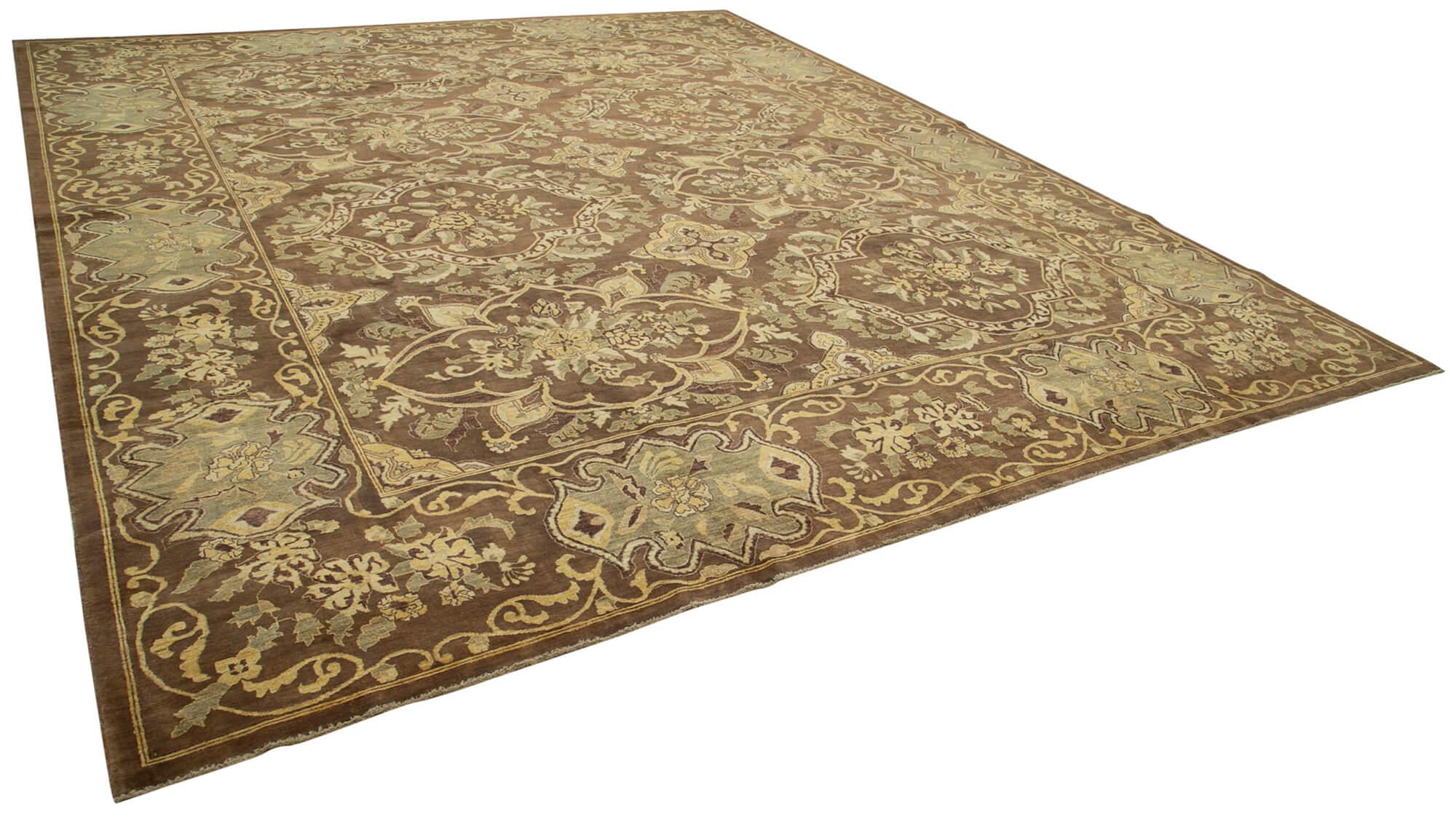 12 x 15 Brown Oushak Rug - 4117