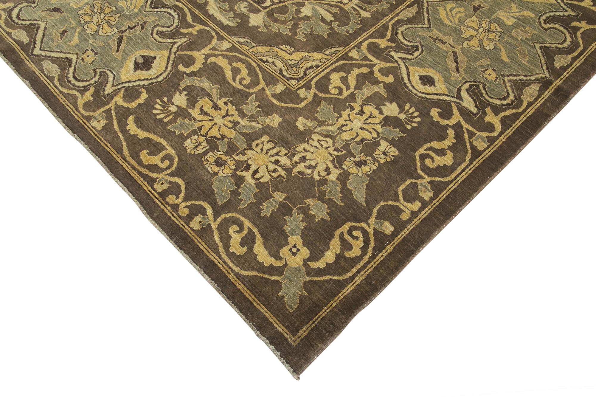 12 x 15 Brown Oushak Rug - 4117