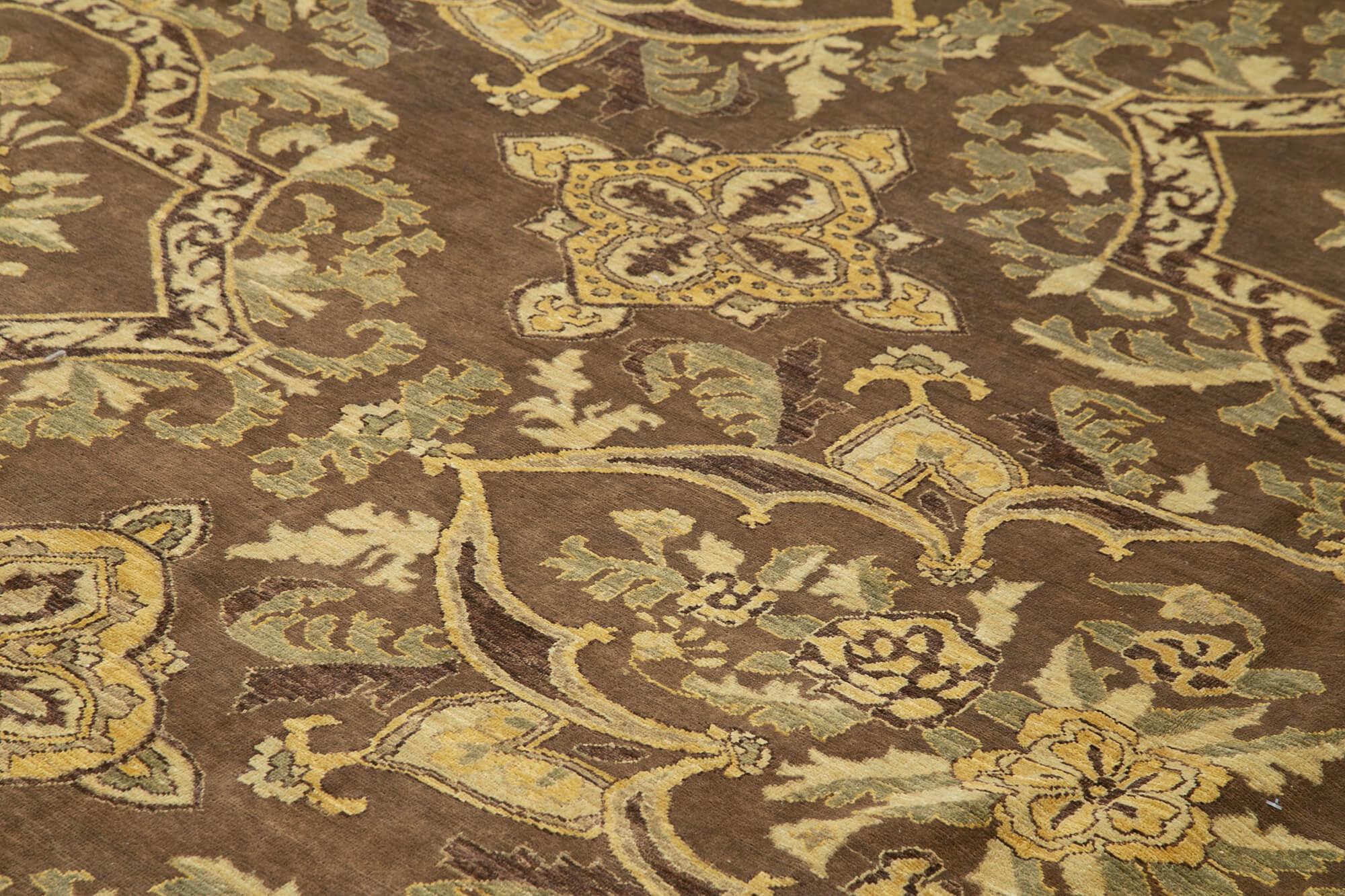 12 x 15 Brown Oushak Rug - 4117