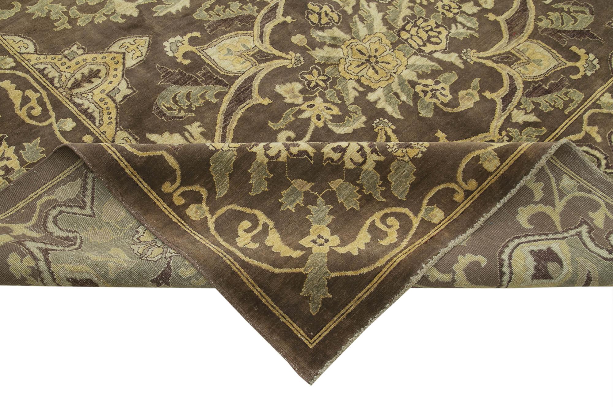 12 x 15 Brown Oushak Rug - 4117