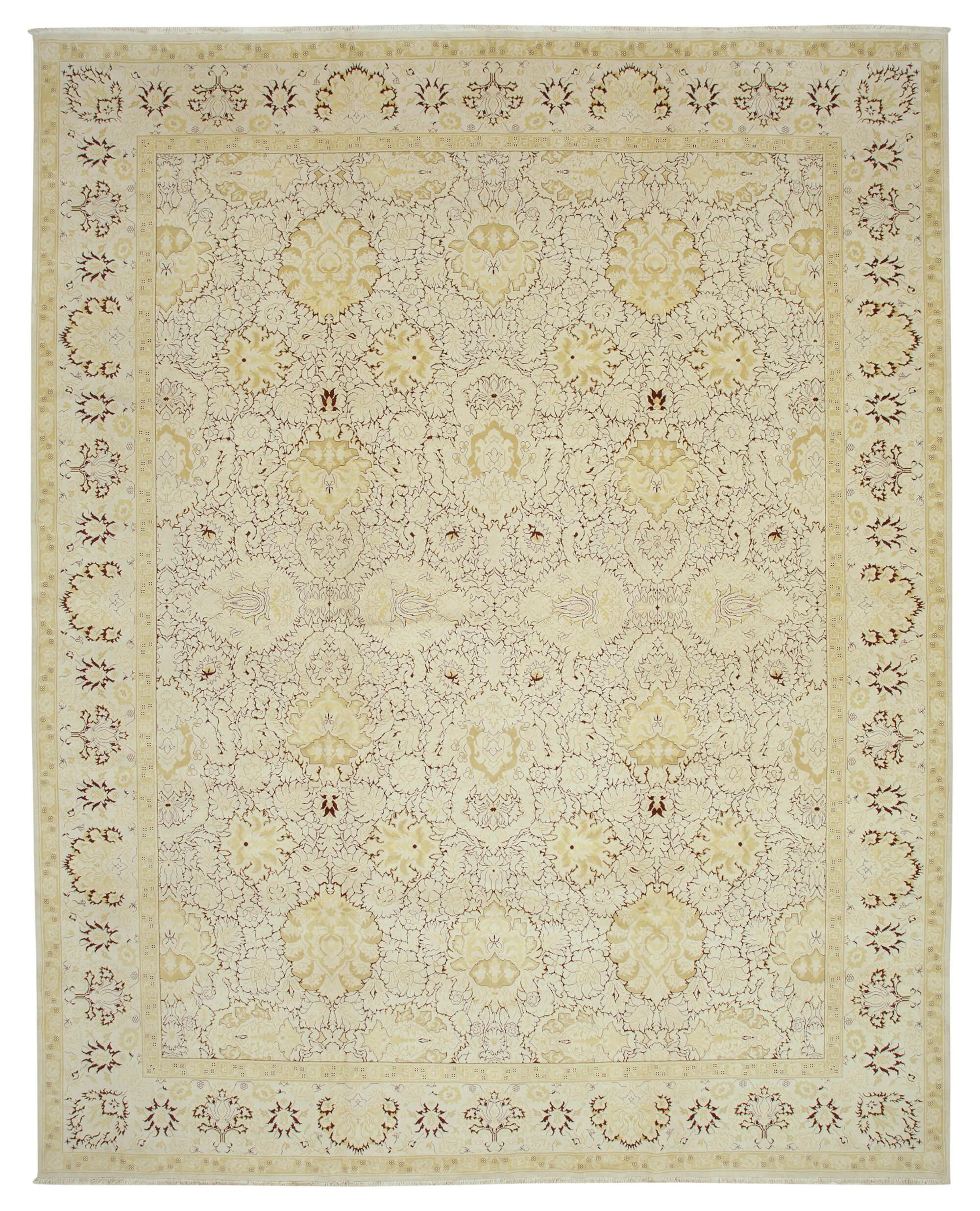 12 x 15 Beige Oushak Rug - 4118