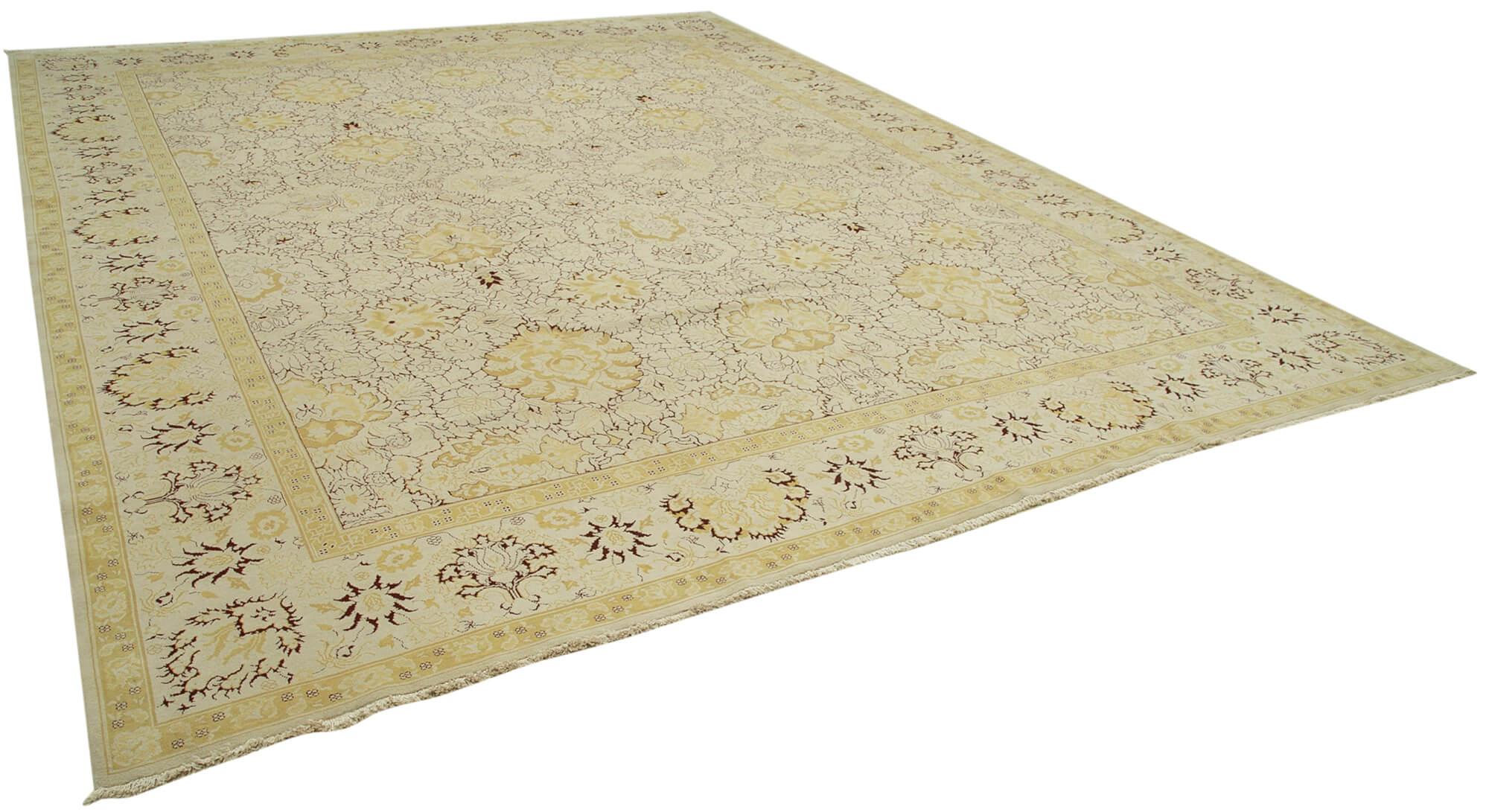 12 x 15 Beige Oushak Rug - 4118