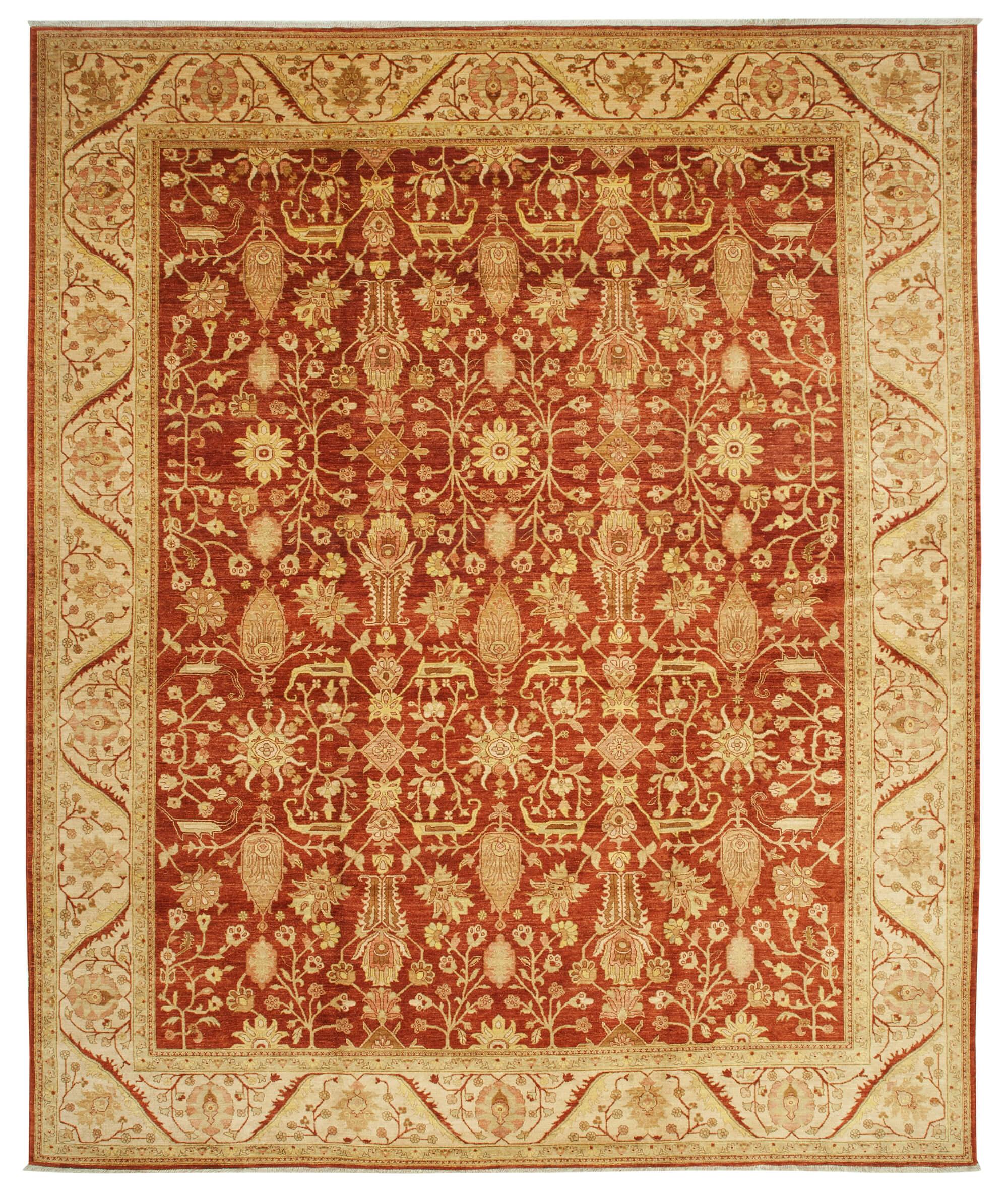 12 x 15 Red Oushak Rug - 4119