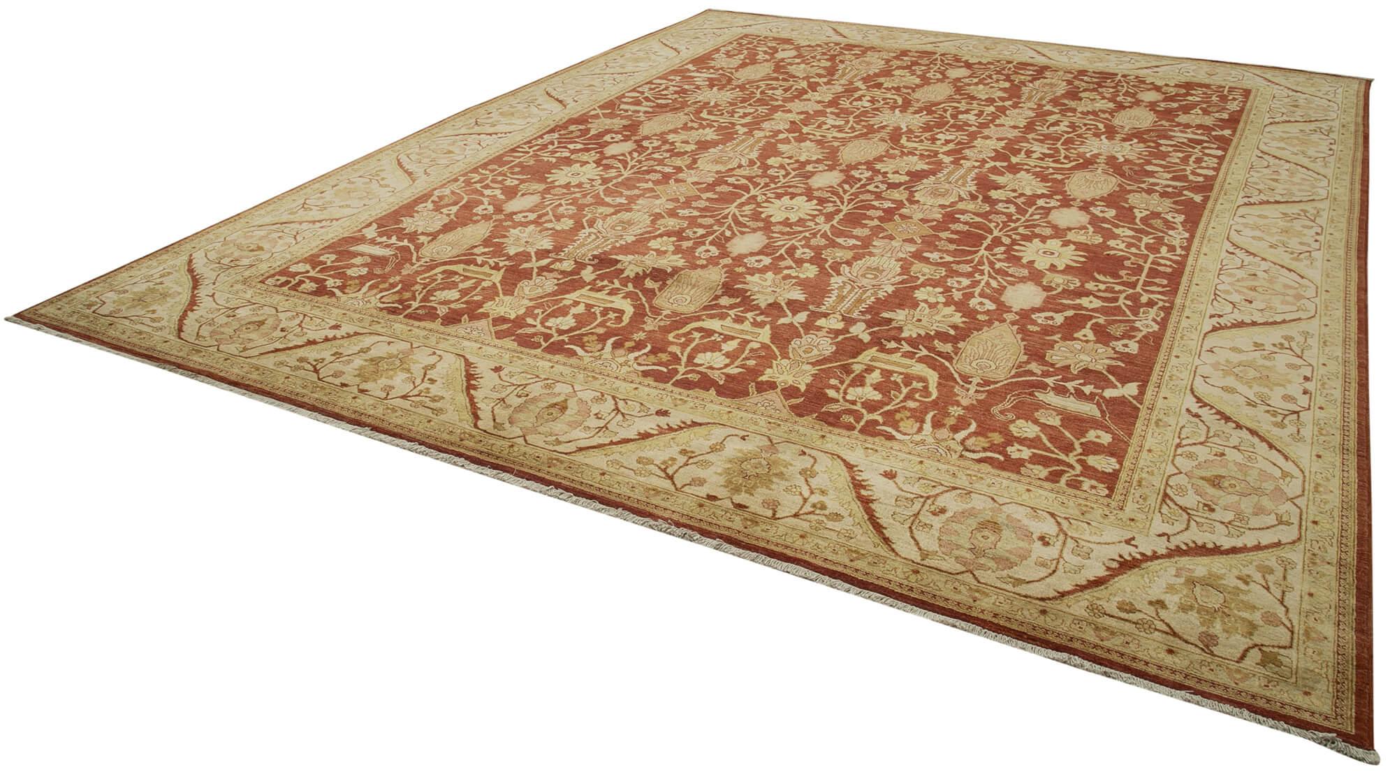 12 x 15 Red Oushak Rug - 4119