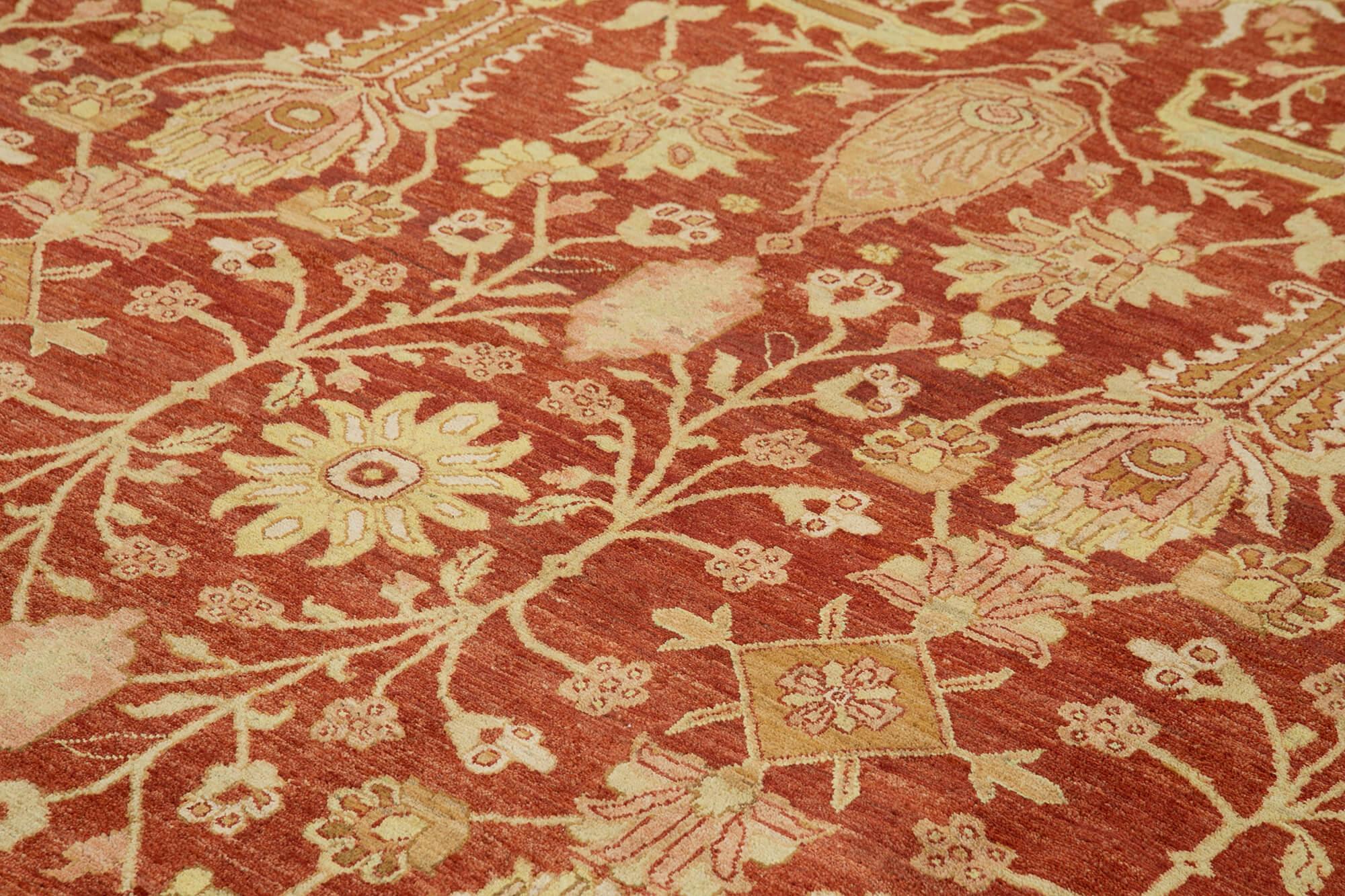 12 x 15 Red Oushak Rug - 4119