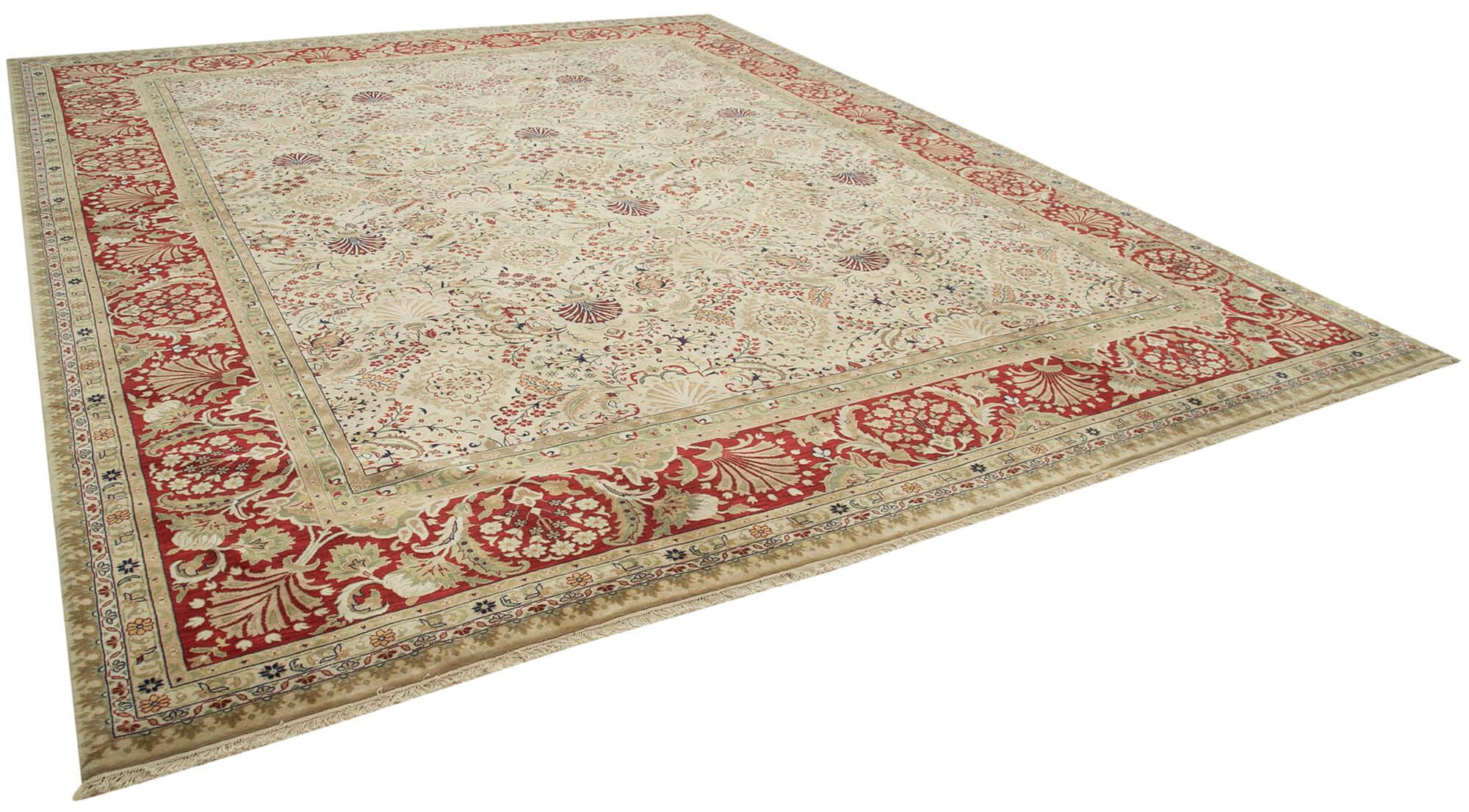 12 x 15 Beige Oushak Rug - 4120