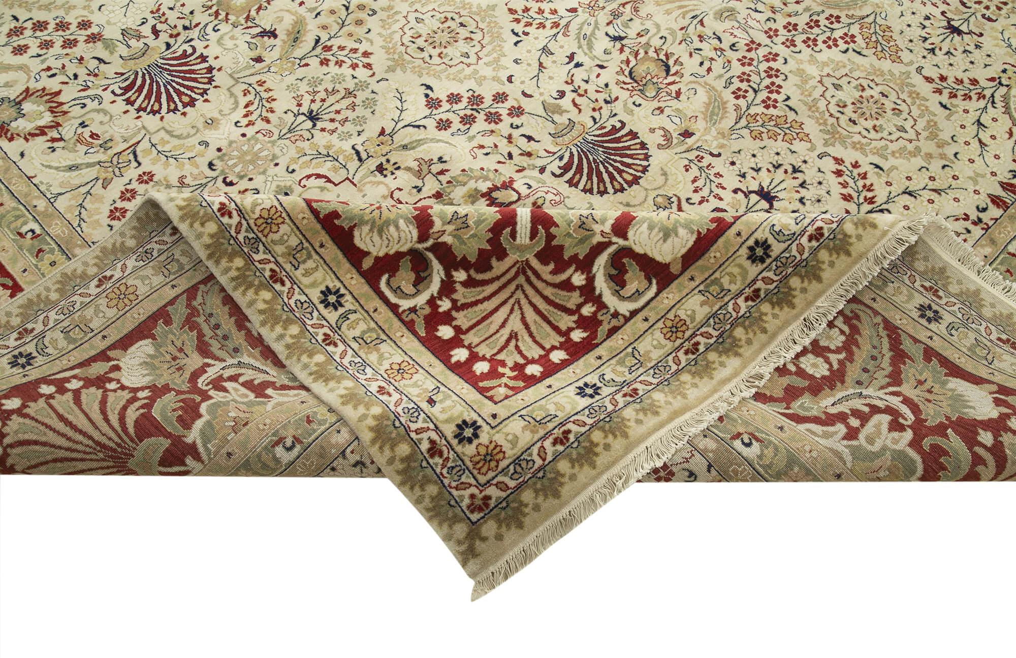 12 x 15 Beige Oushak Rug - 4120