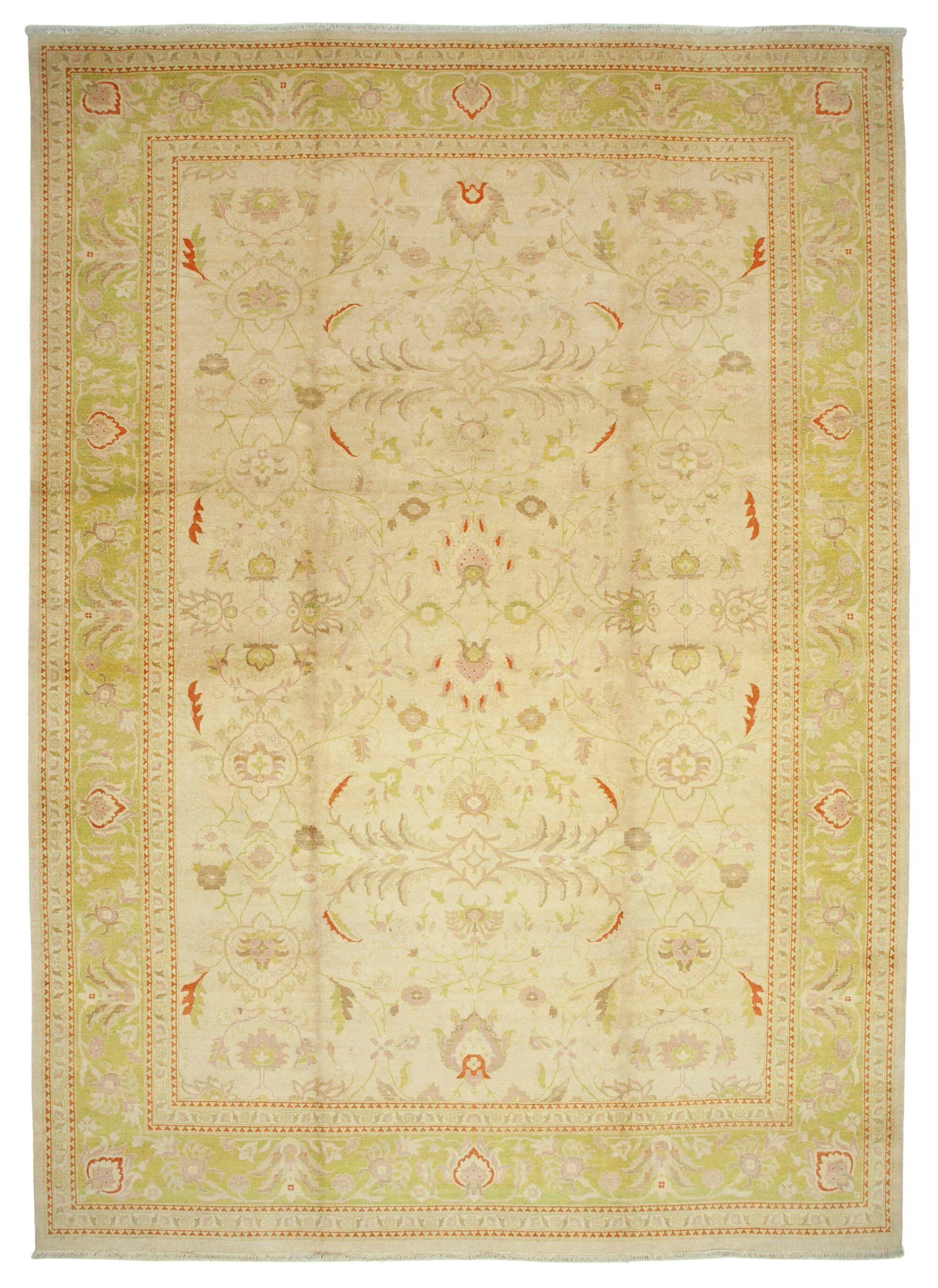 12 x 17 Beige Oushak Rug - 4123