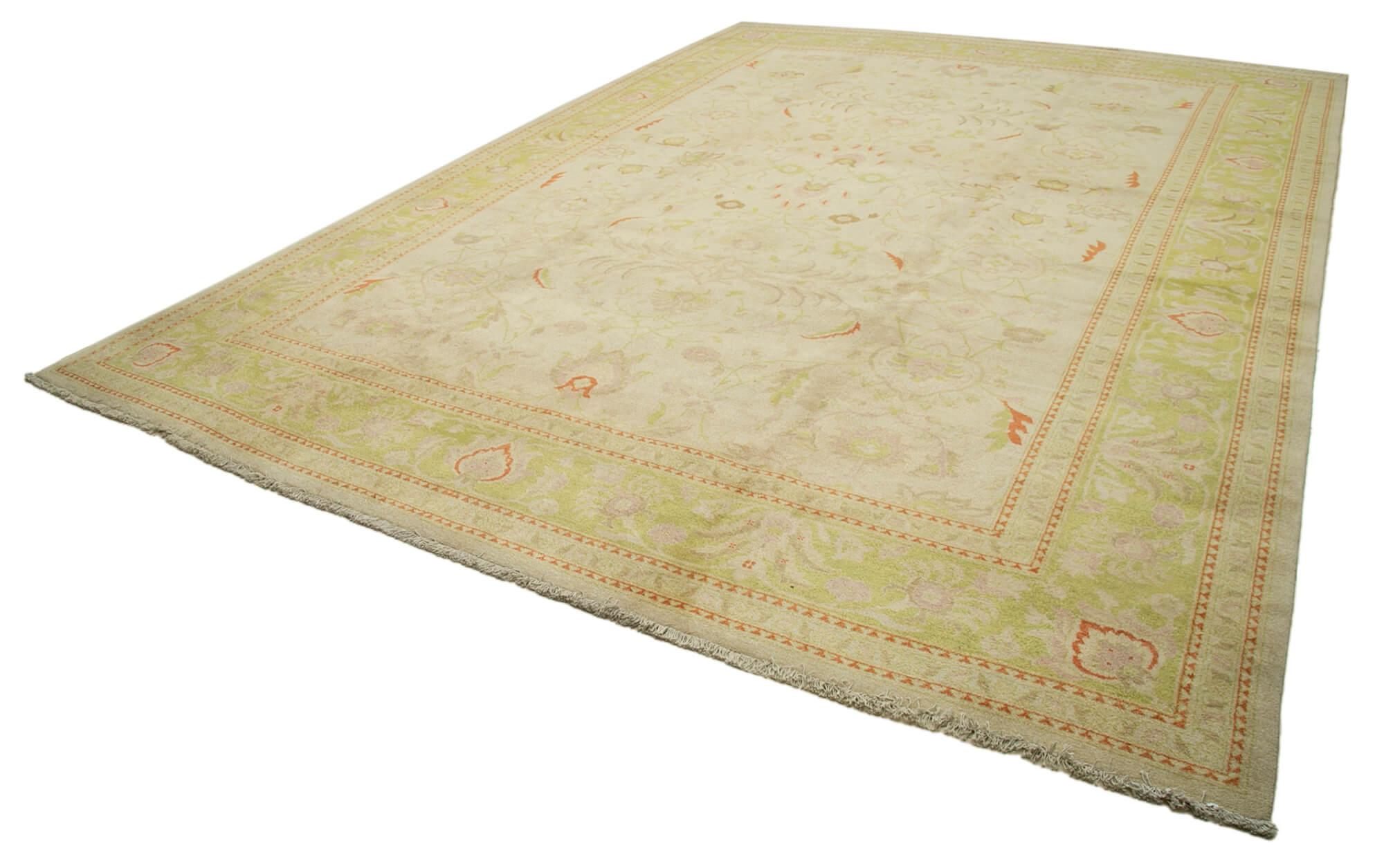 12 x 17 Beige Oushak Rug - 4123