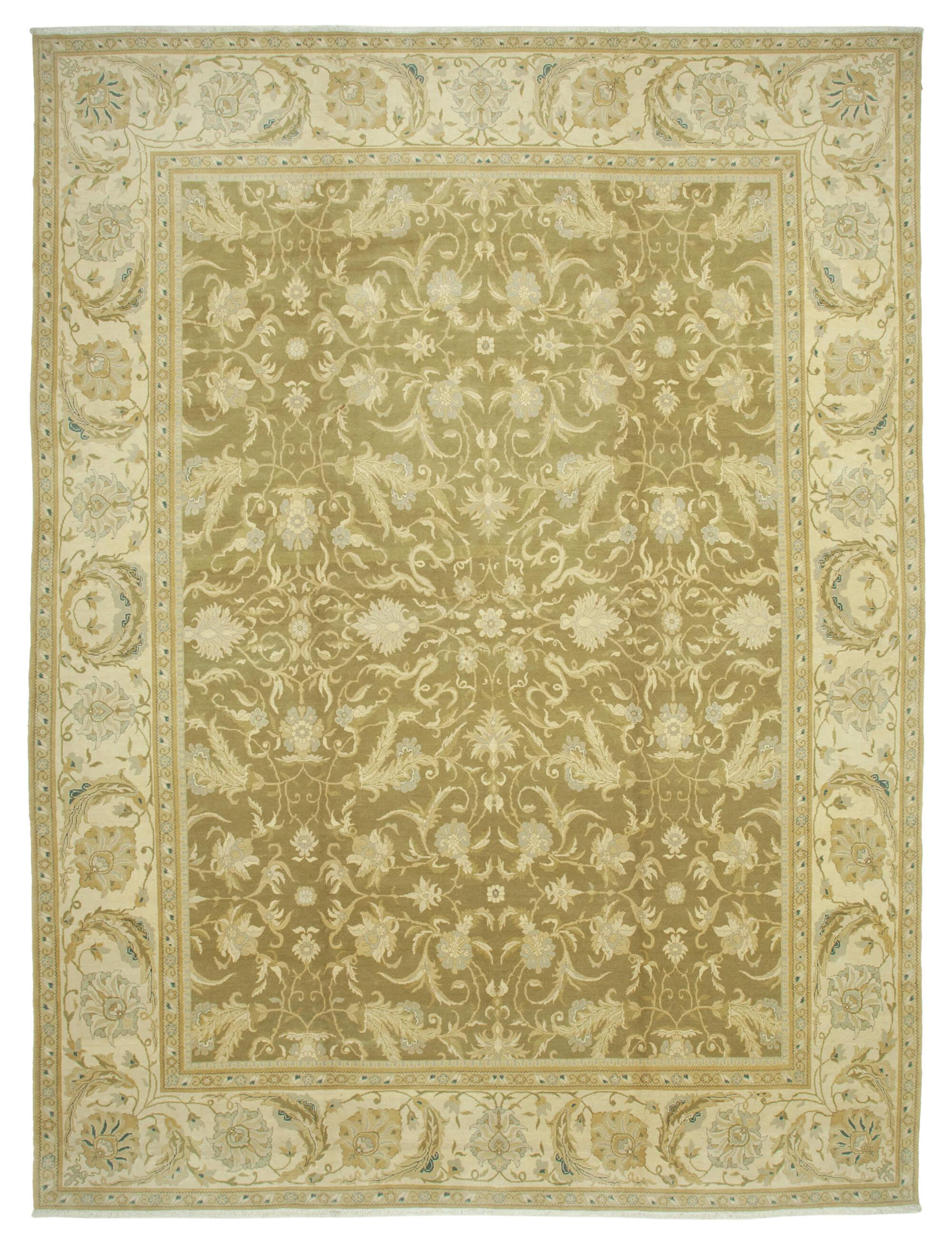 12 x 16 Beige Oushak Rug - 4126