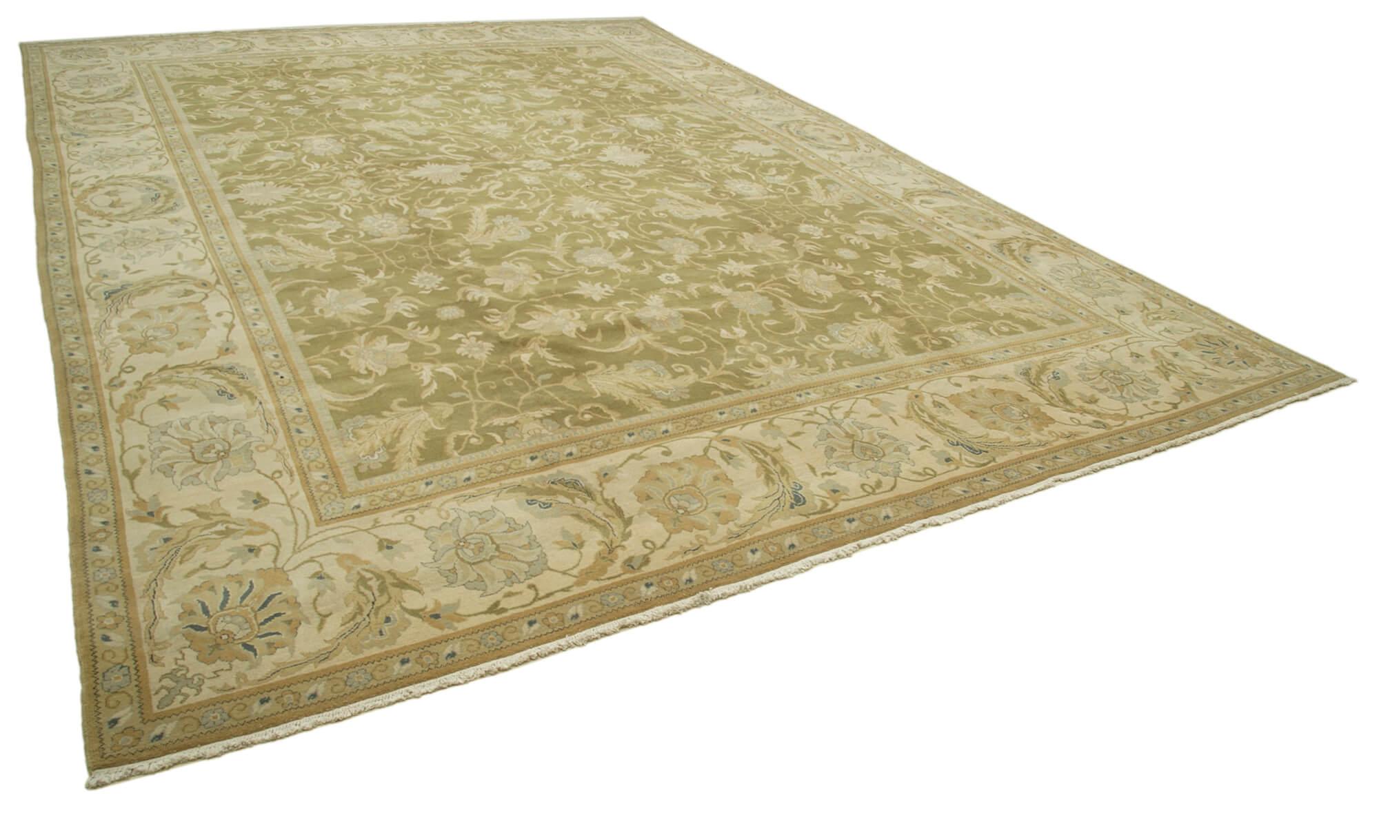 12 x 16 Beige Oushak Rug - 4126