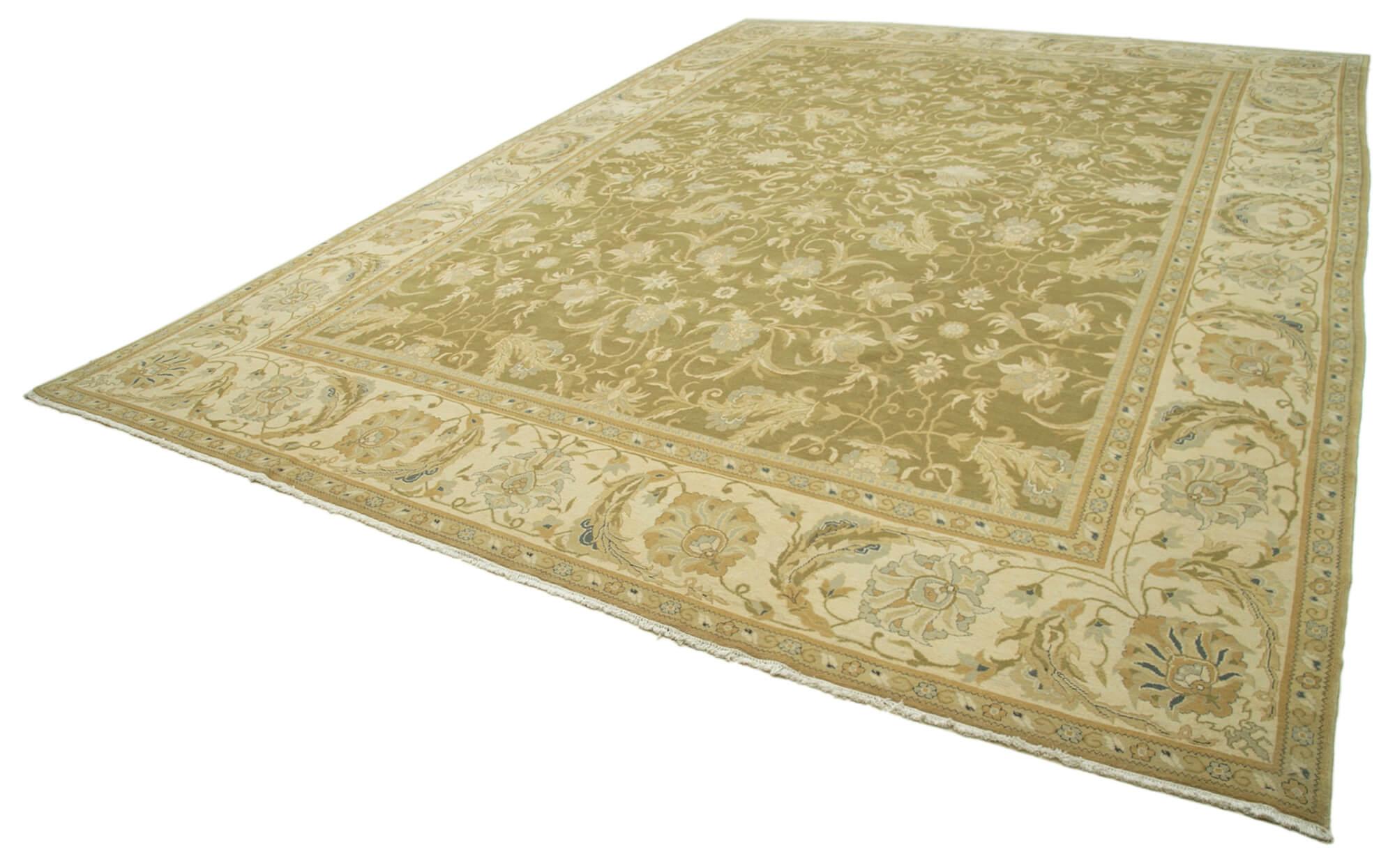 12 x 16 Beige Oushak Rug - 4126