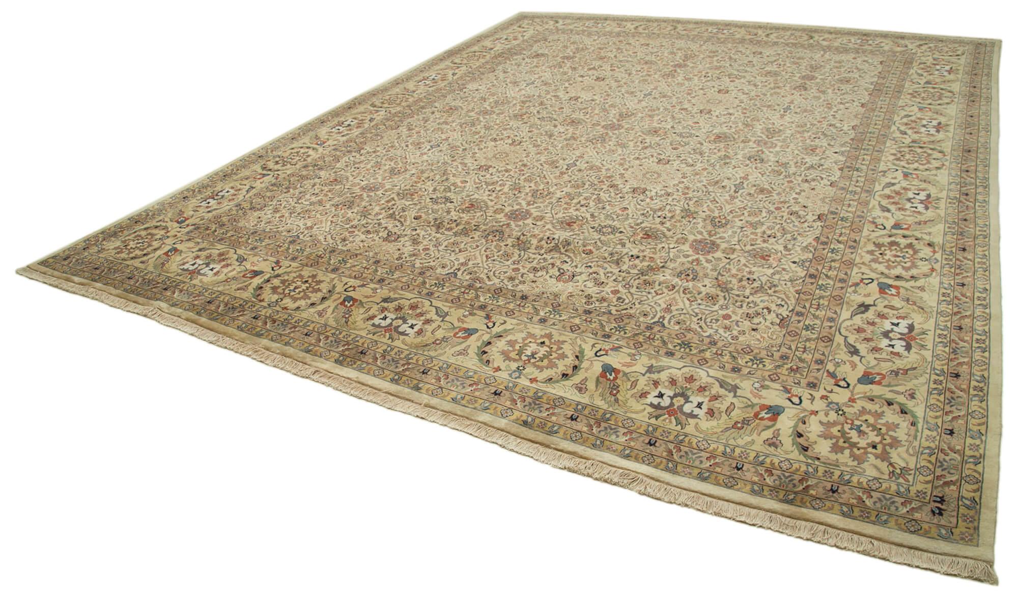 12 x 15 Beige Oushak Rug - 4127