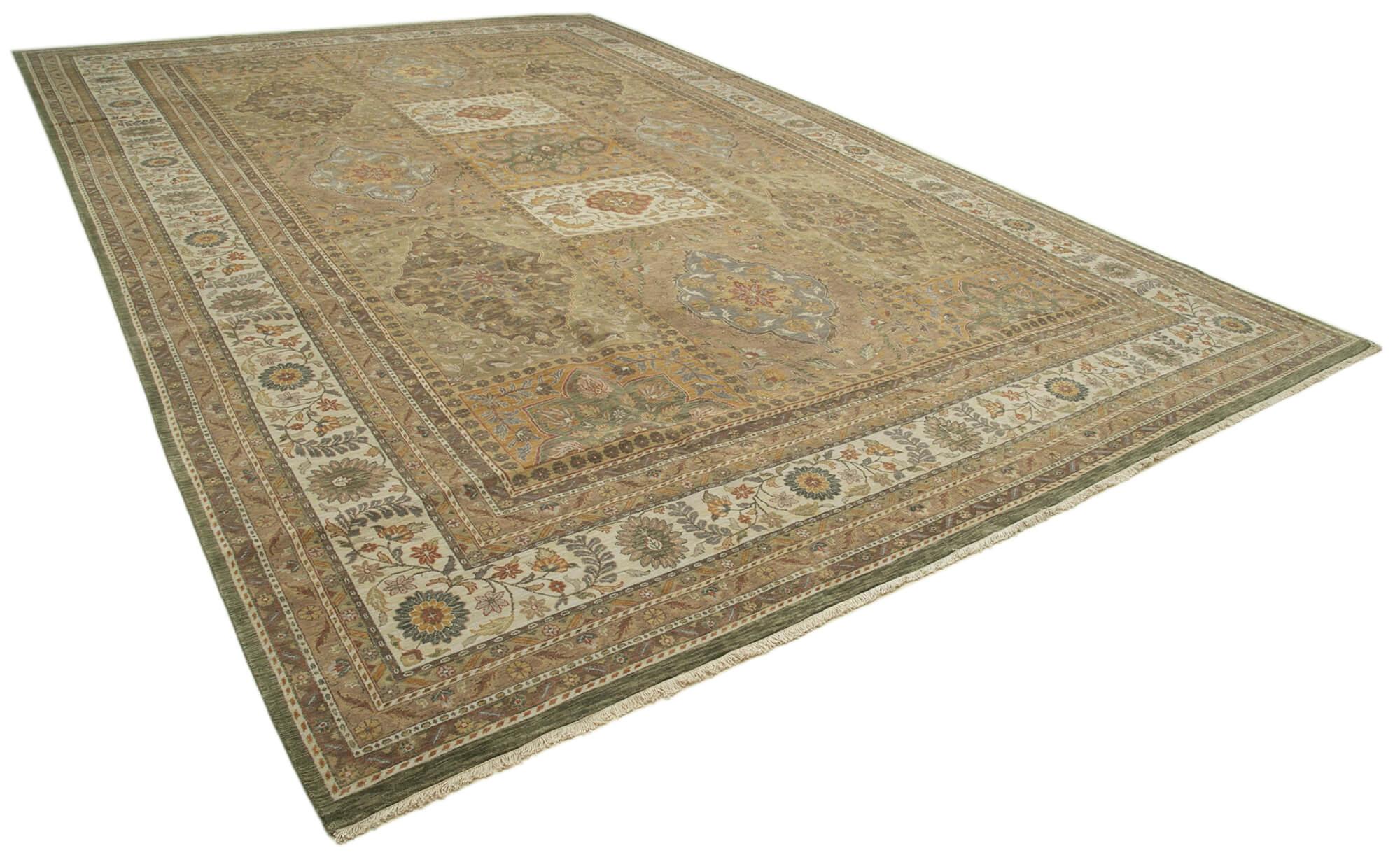 12 x 18 Beige Oushak Rug - 4130