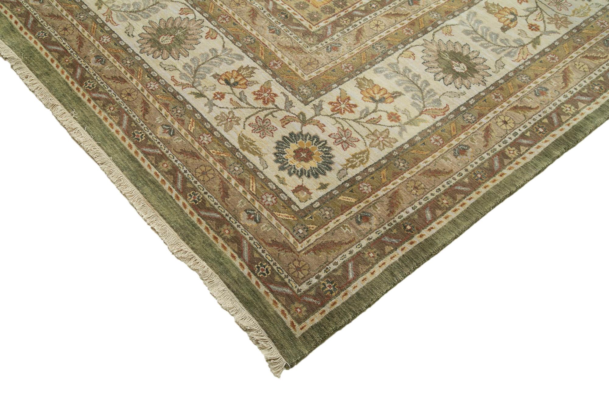 12 x 18 Beige Oushak Rug - 4130