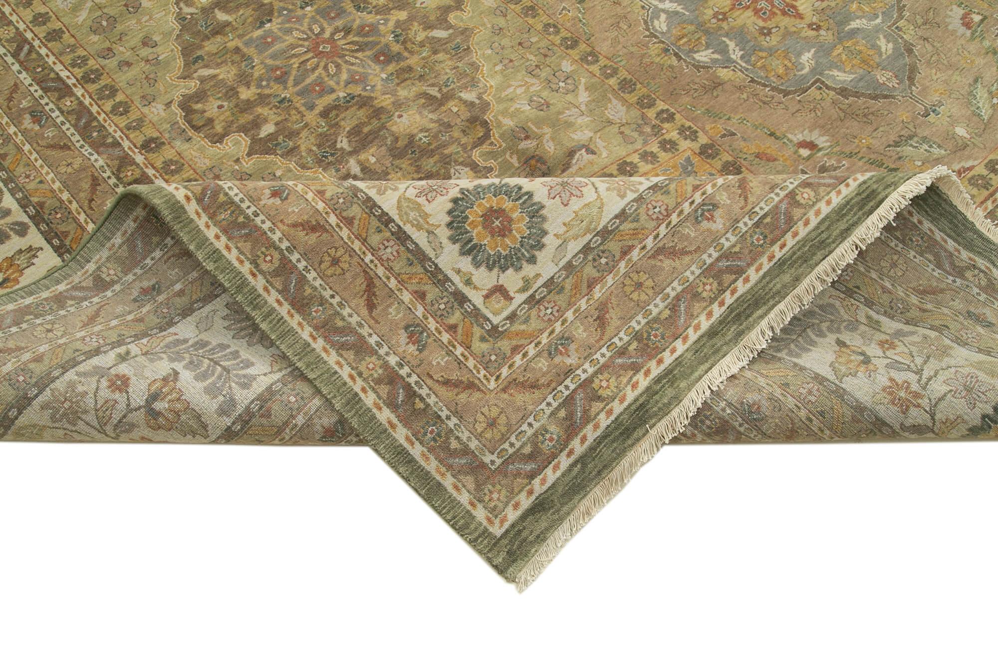 12 x 18 Beige Oushak Rug - 4130