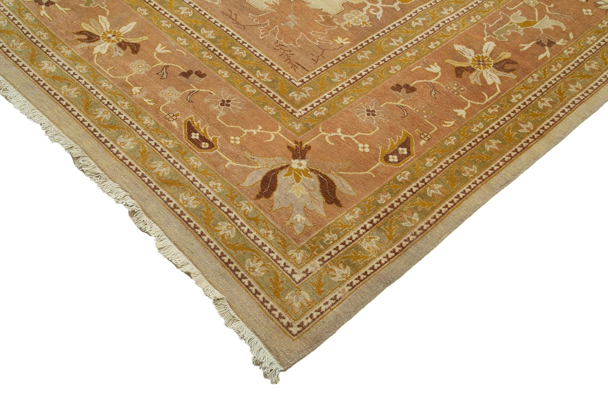 12 x 17 Beige Oushak Rug - 4131