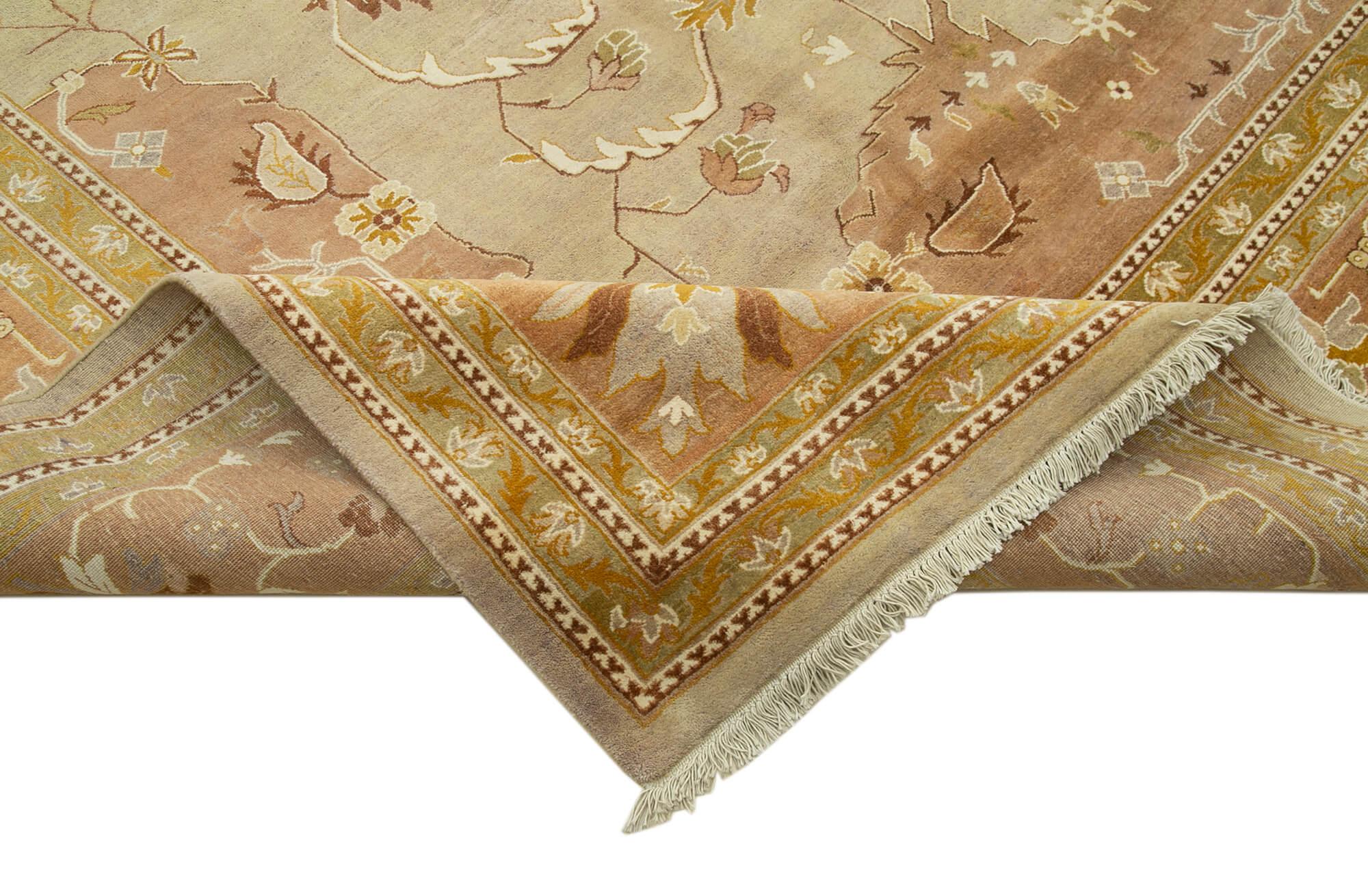 12 x 17 Beige Oushak Rug - 4131