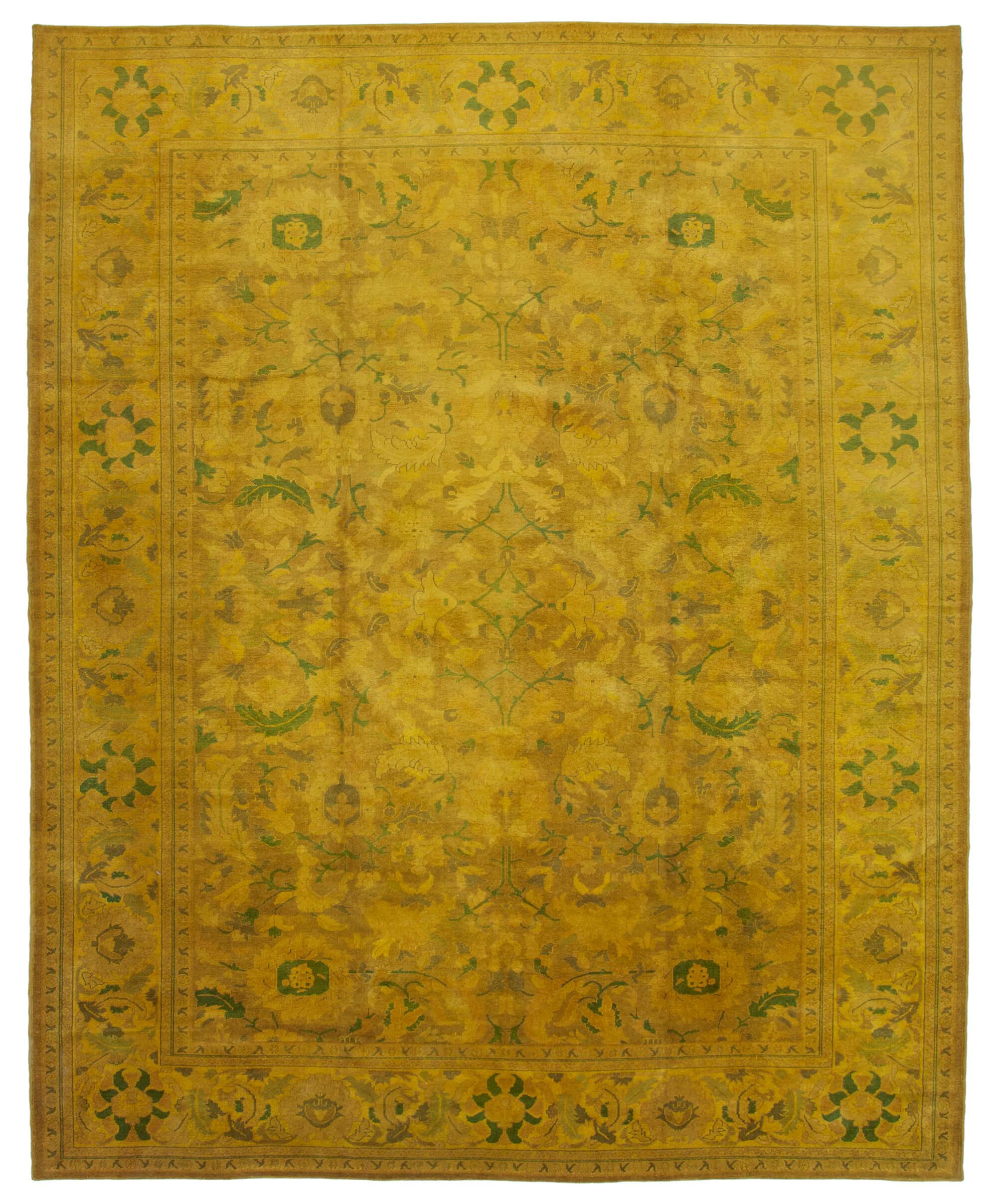 12 x 15 Yellow Oushak Rug - 4132