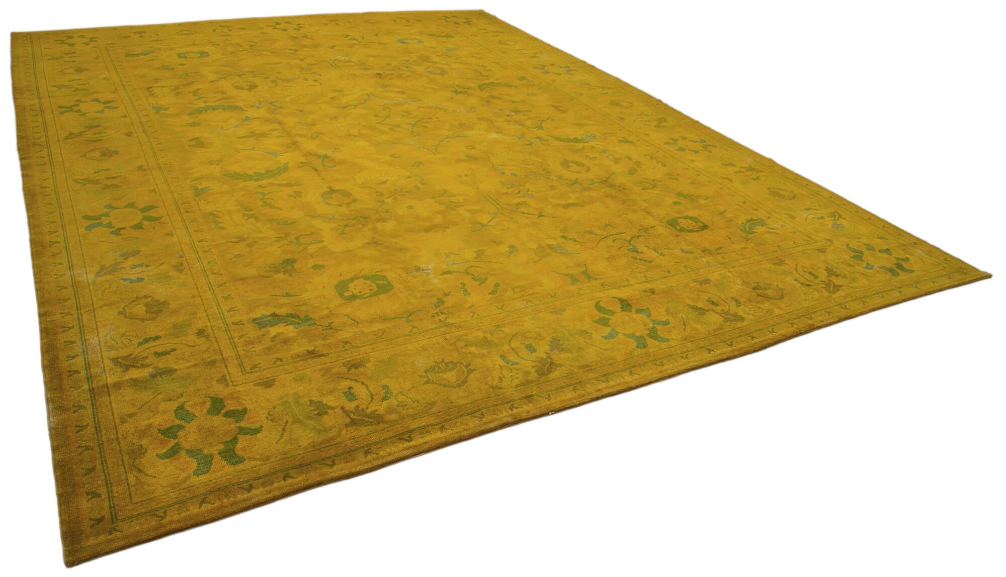 12 x 15 Yellow Oushak Rug - 4132