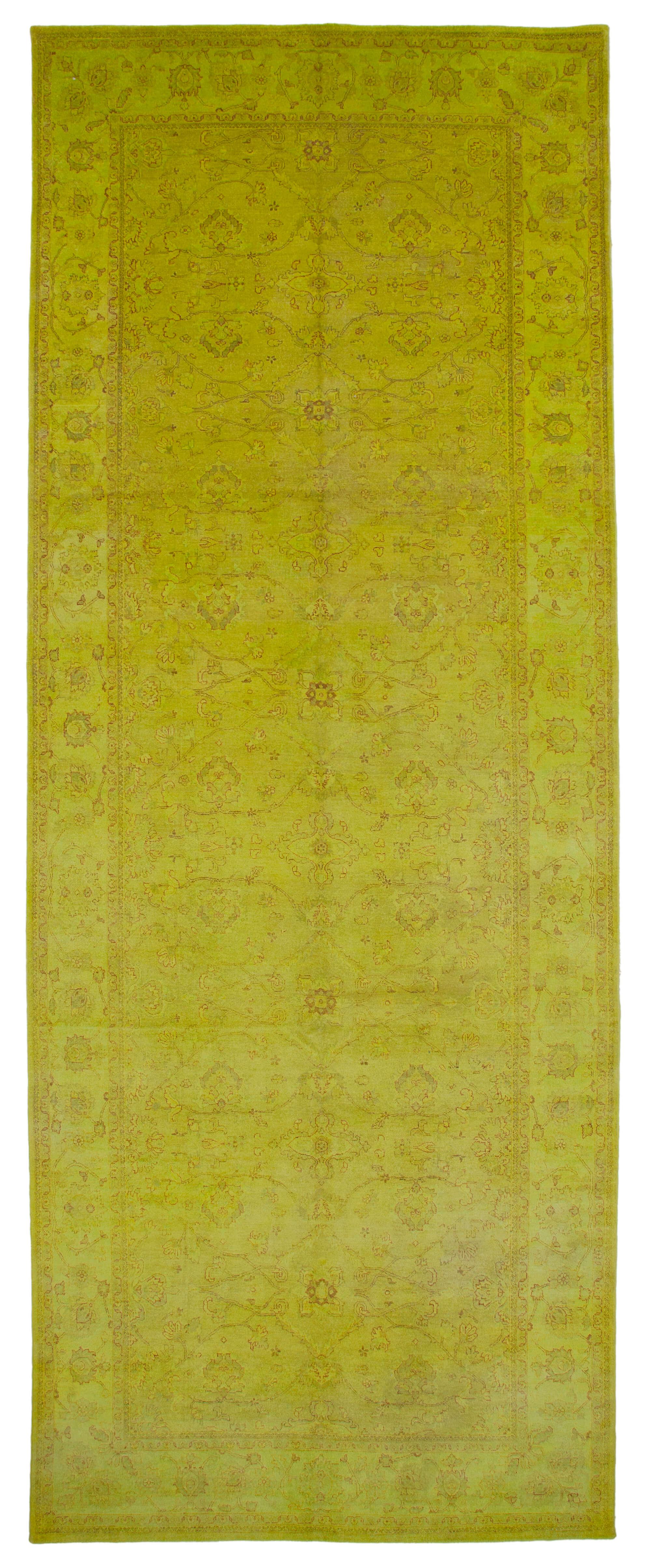 8 x 21 Yellow Oushak Rug - 4133