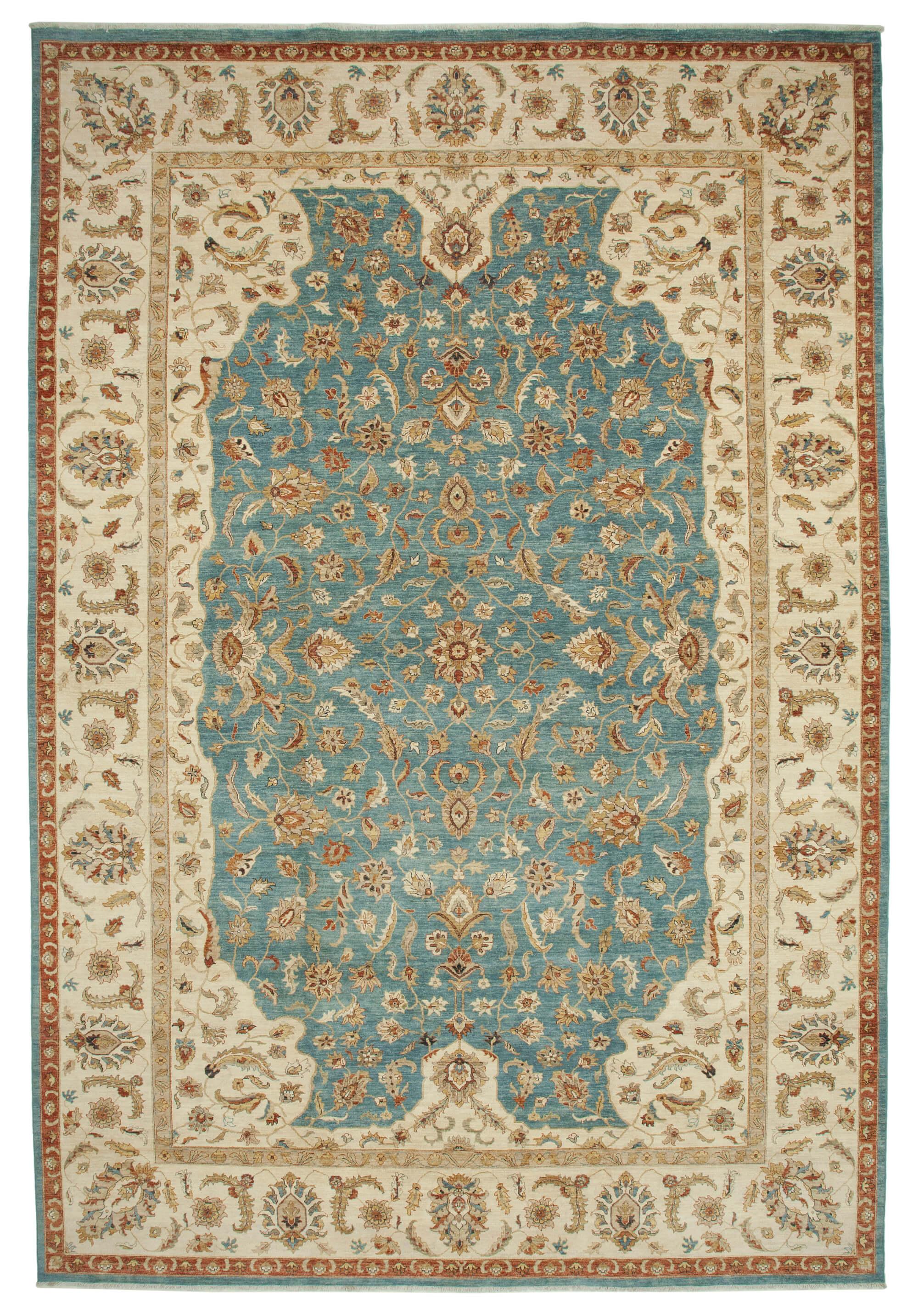 12 x 18 Beige Oushak Rug - 4135