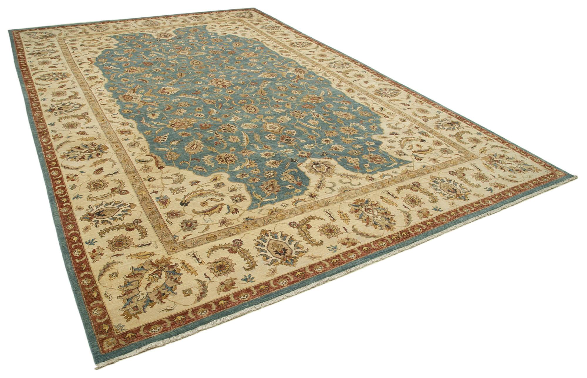 12 x 18 Beige Oushak Rug - 4135