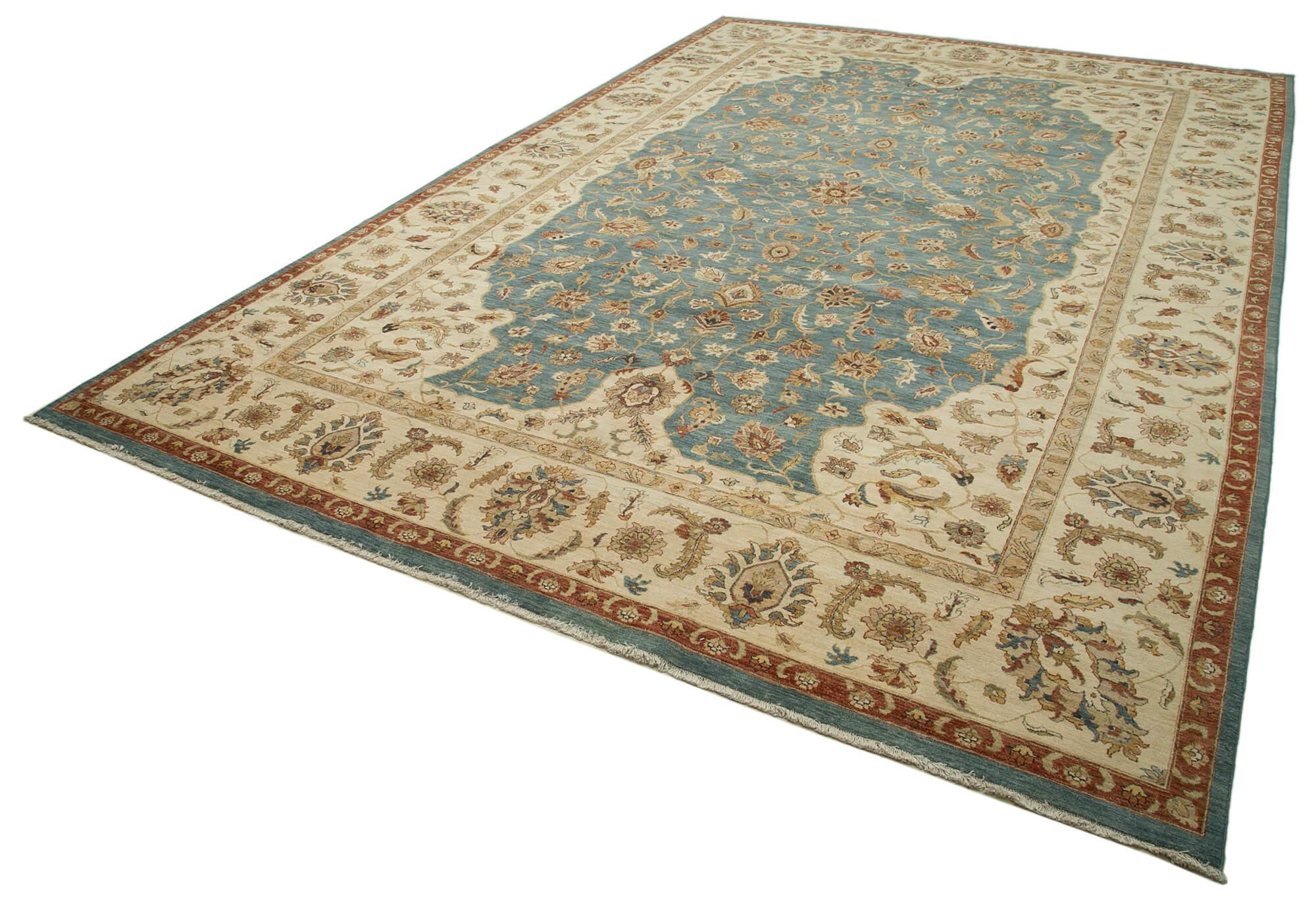 12 x 18 Beige Oushak Rug - 4135