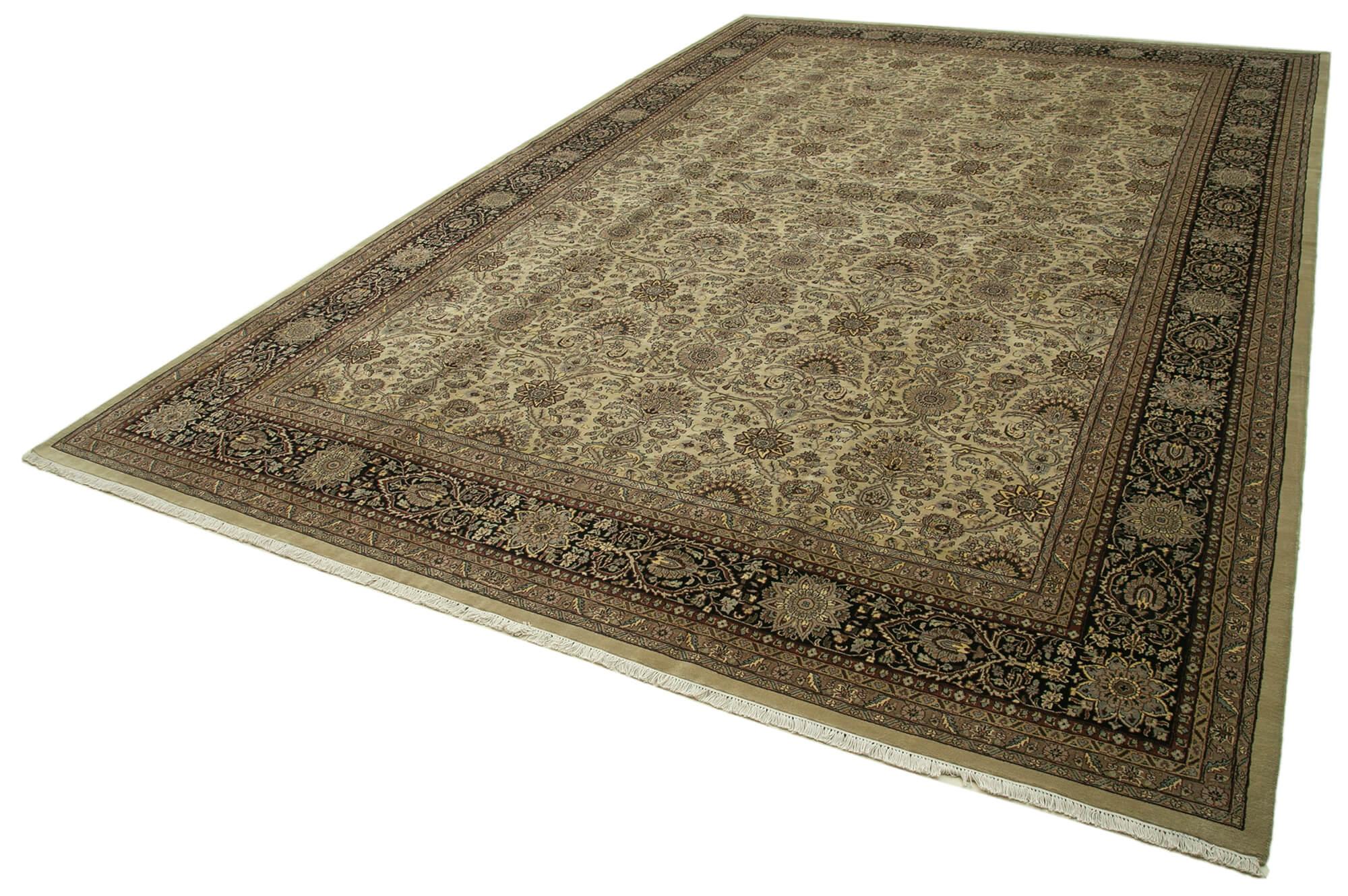 12 x 18 Beige Oushak Rug - 4137