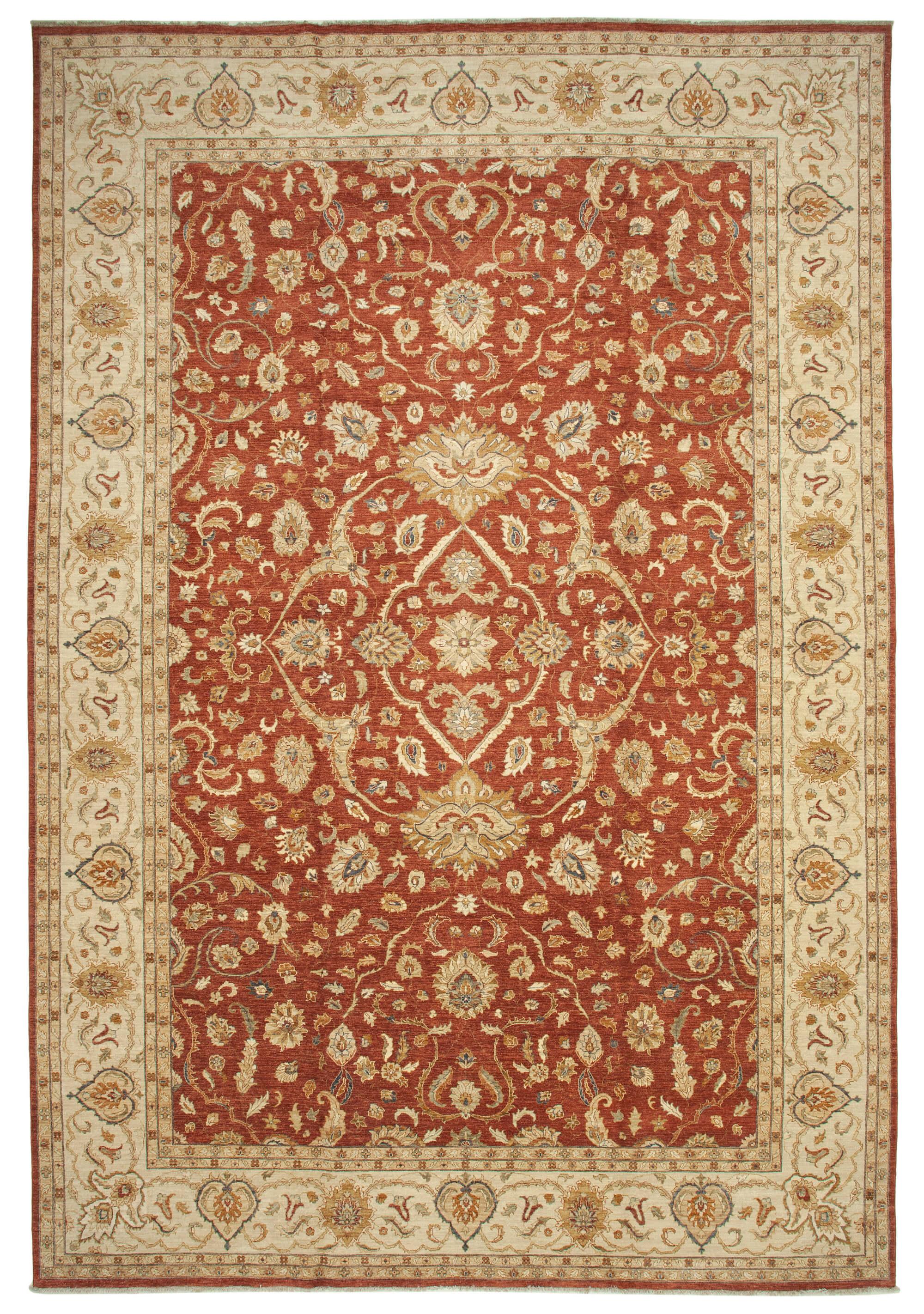 12 x 18 Beige Oushak Rug - 4139