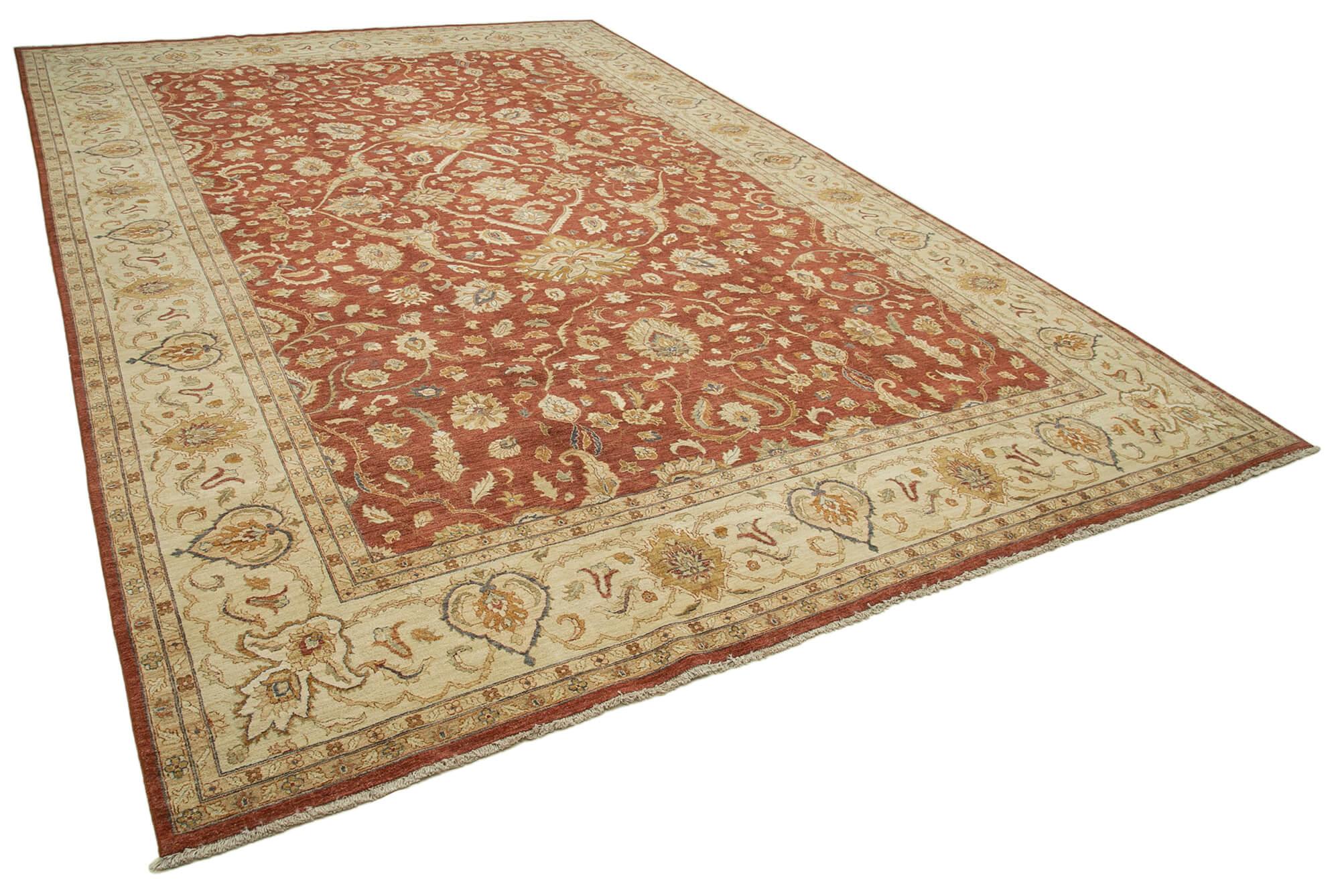 12 x 18 Beige Oushak Rug - 4139