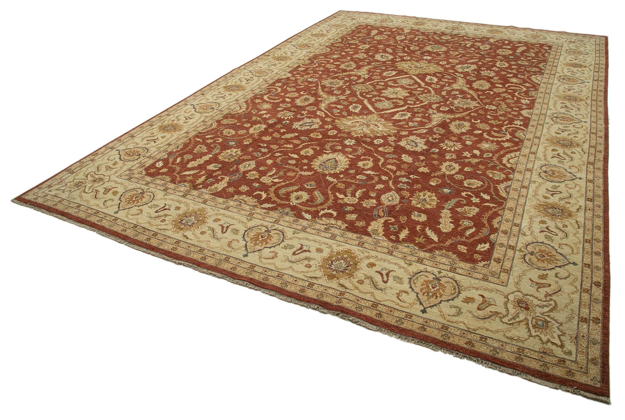 12 x 18 Beige Oushak Rug - 4139