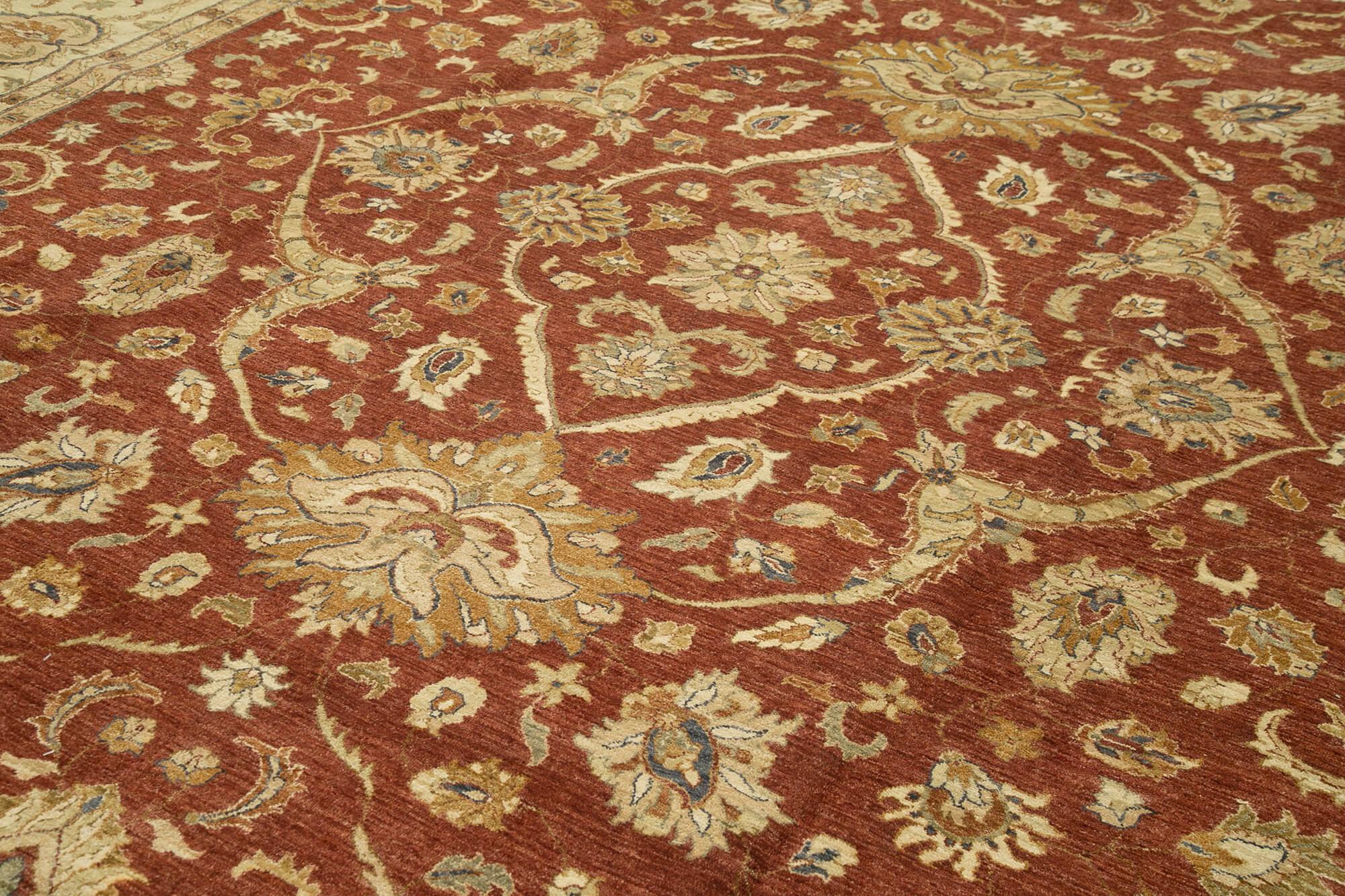 12 x 18 Beige Oushak Rug - 4139