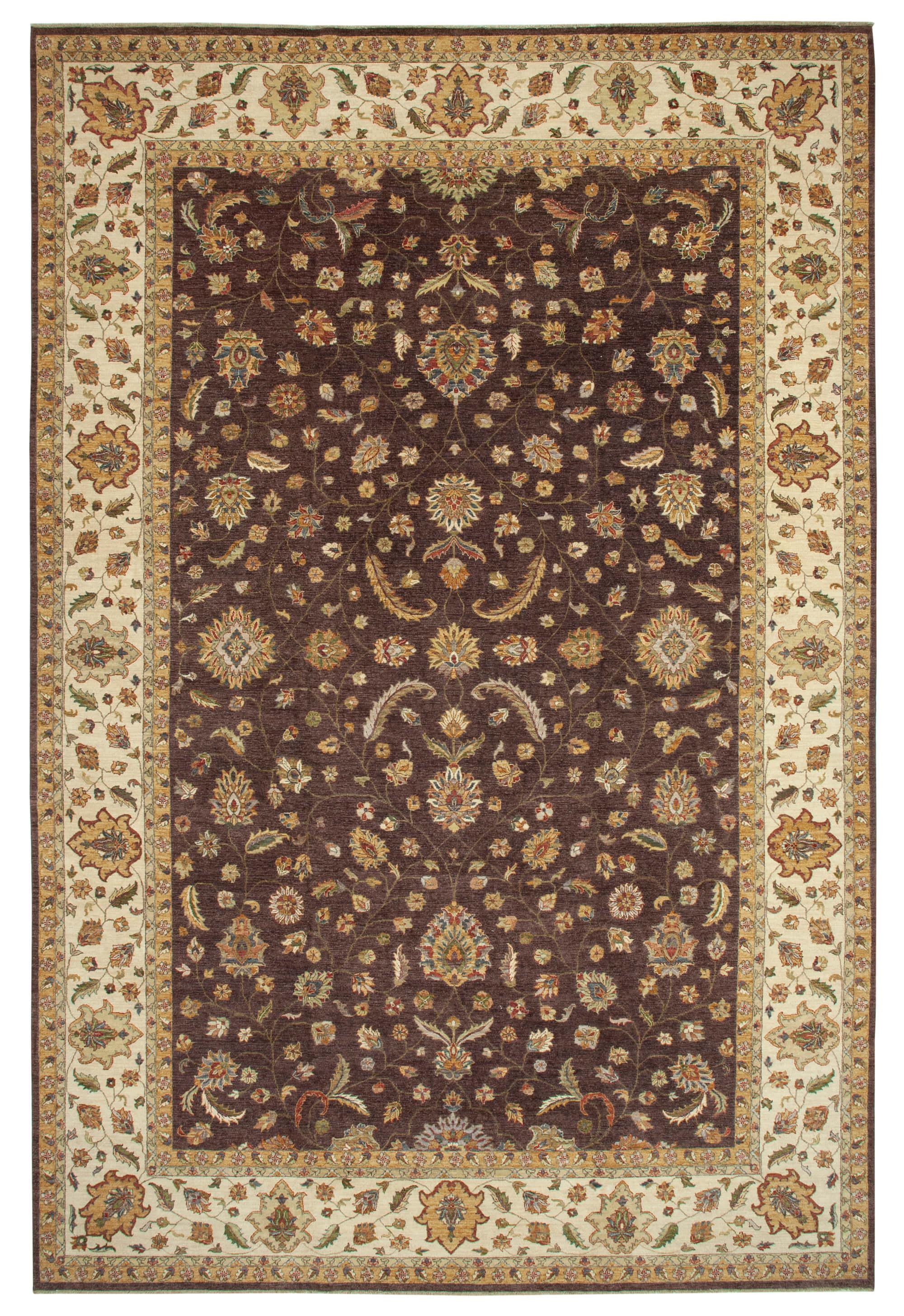 12 x 18 Beige Oushak Rug - 4141