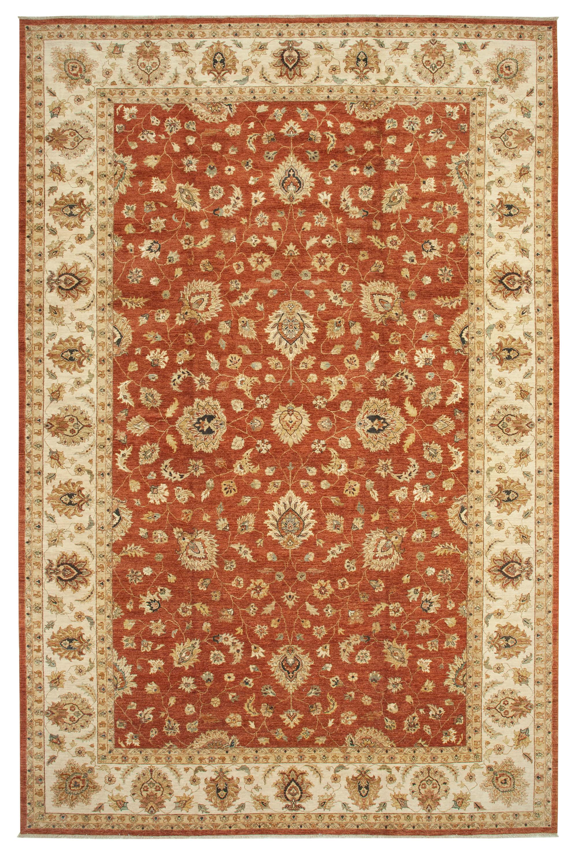 12 x 18 Beige Oushak Rug - 4142