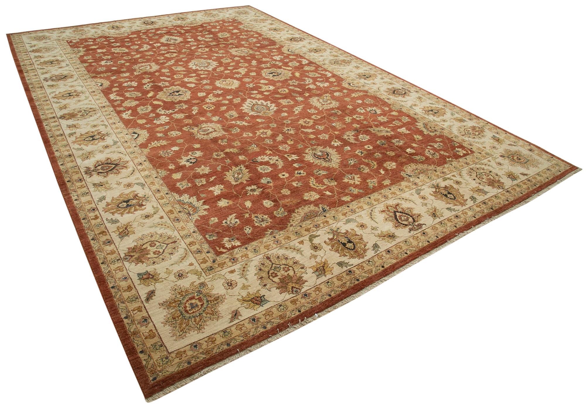 12 x 18 Beige Oushak Rug - 4142