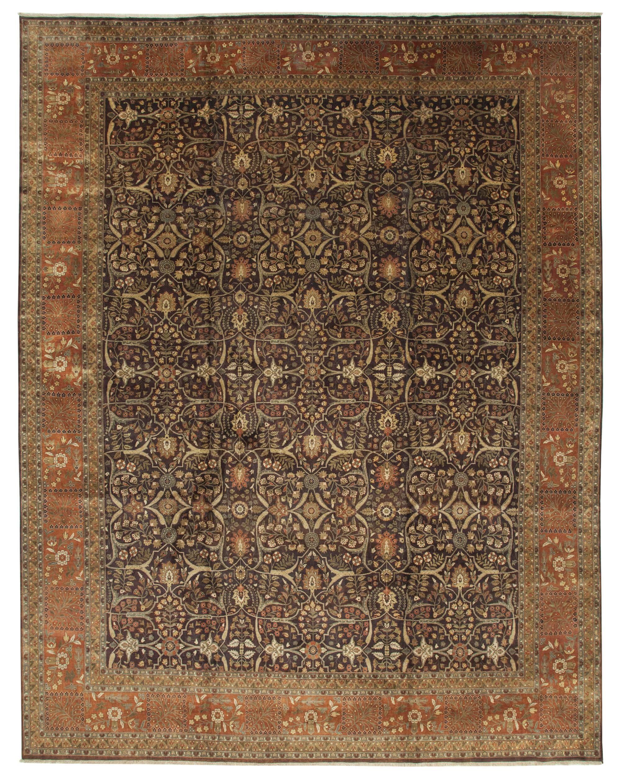 12 x 16 Brown Oushak Rug - 4145