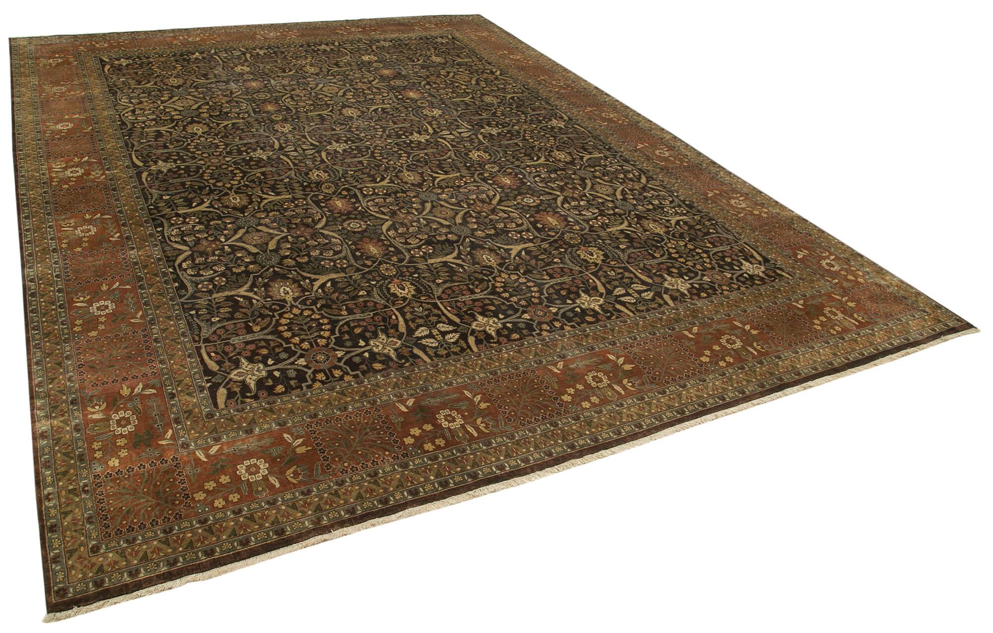 12 x 16 Brown Oushak Rug - 4145