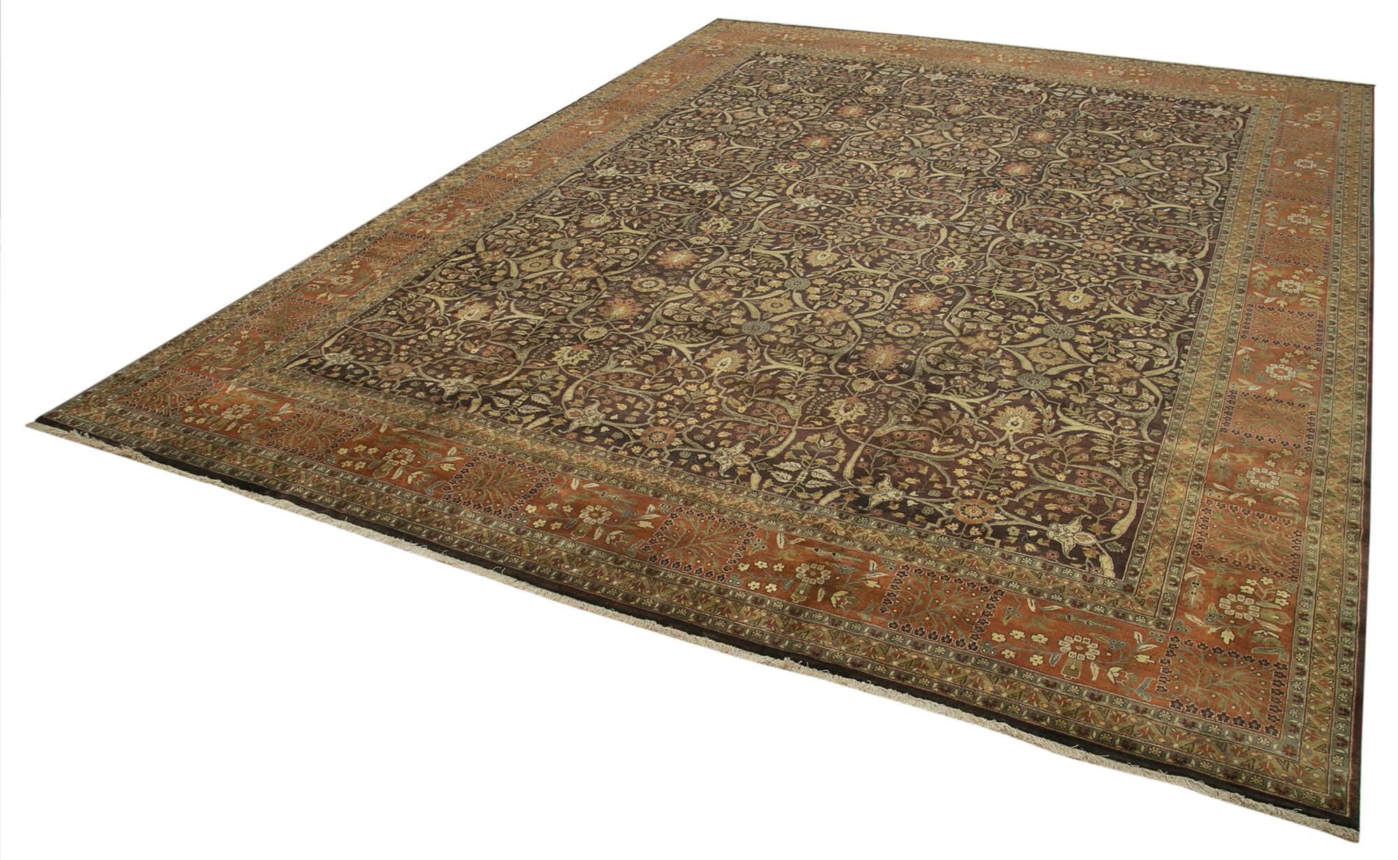 12 x 16 Brown Oushak Rug - 4145