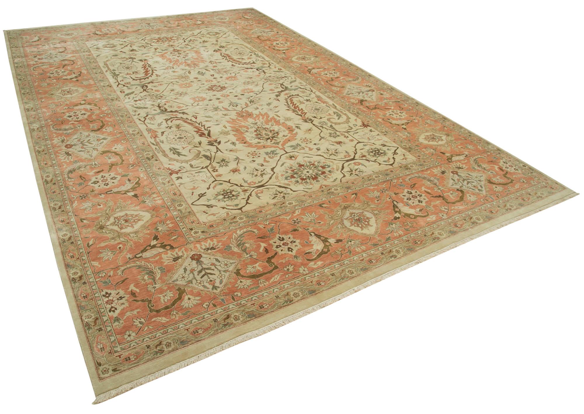 12 x 18 Beige Oushak Rug - 4146