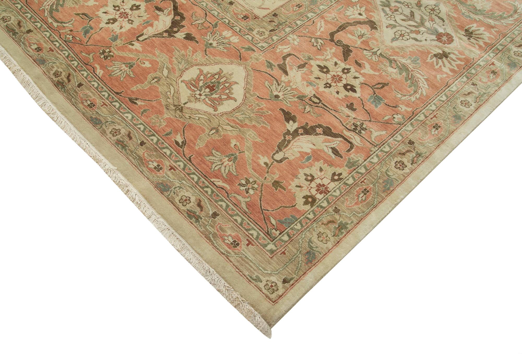 12 x 18 Beige Oushak Rug - 4146