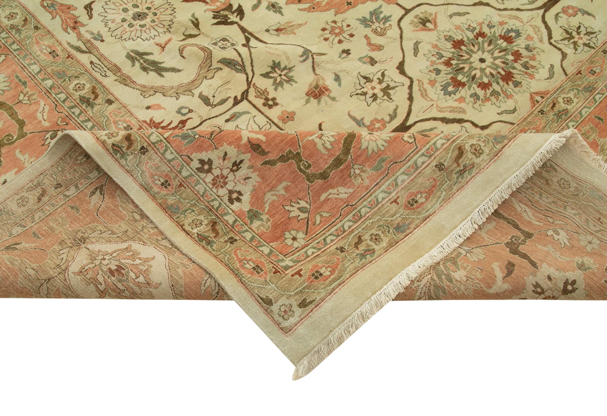 12 x 18 Beige Oushak Rug - 4146