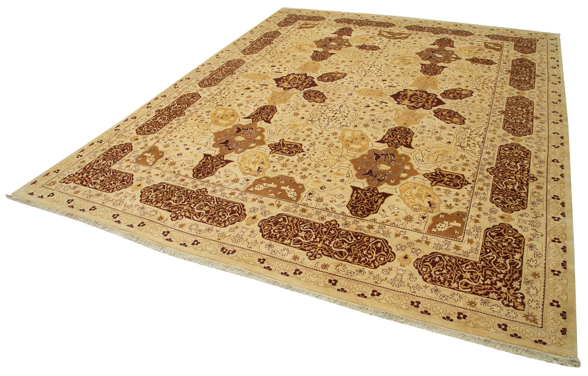 12 x 15 Beige Oushak Rug - 4147