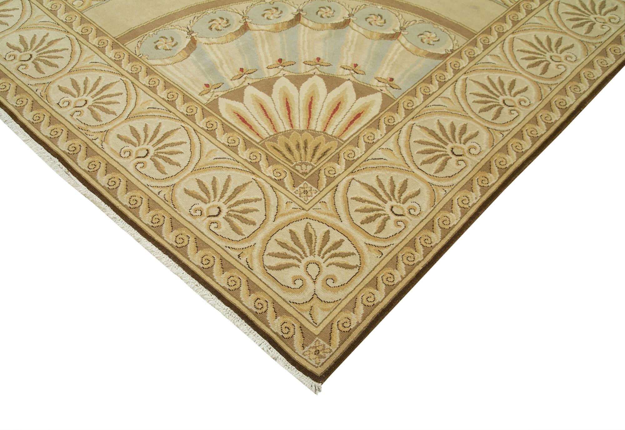 12 x 15 Beige Oushak Rug - 4148