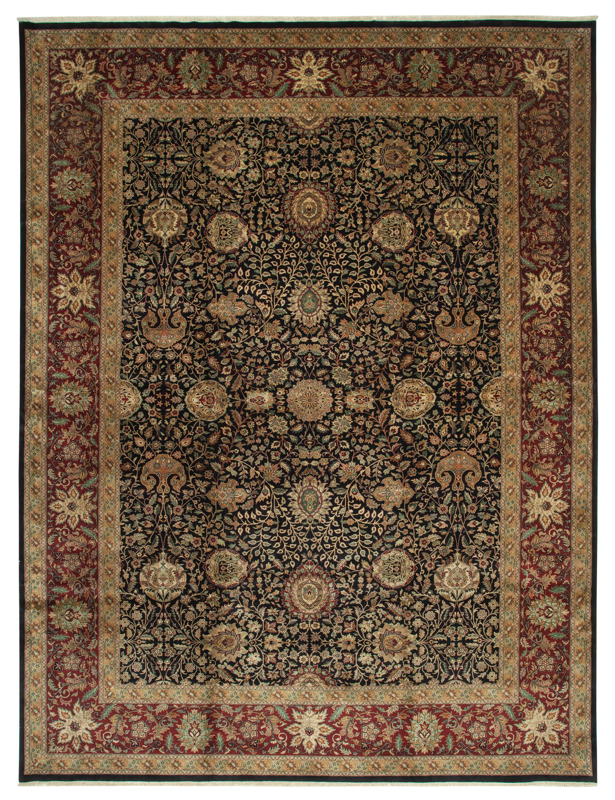 13 x 17 Black Oushak Rug - 4150