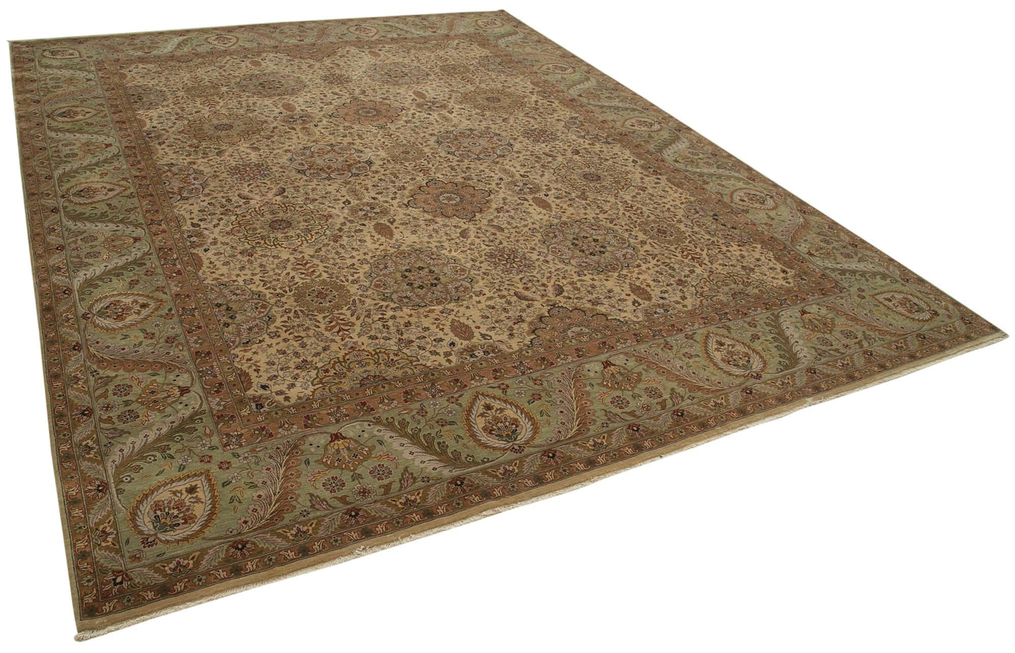 12 x 15 Beige Oushak Rug - 4151