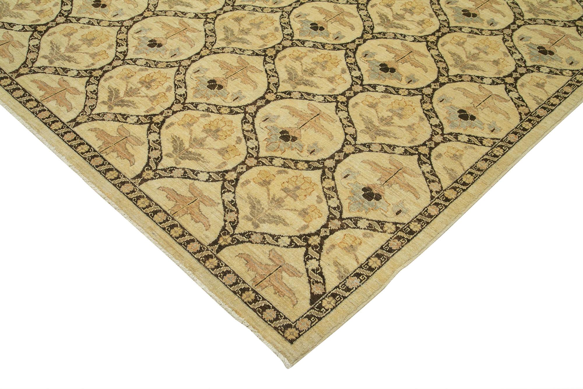 12 x 15 Beige Oushak Rug - 4154