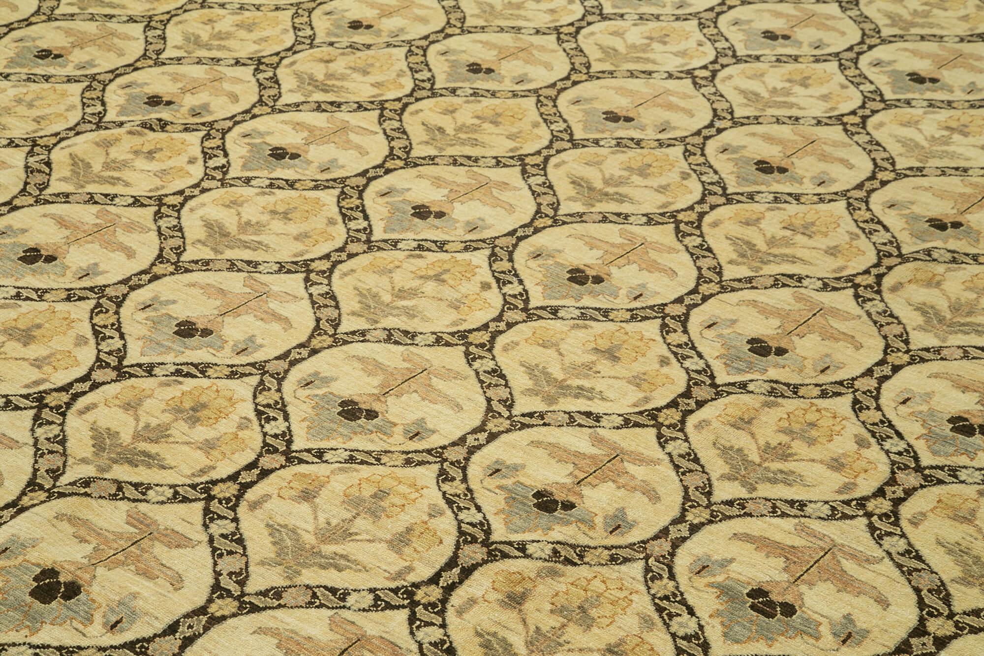 12 x 15 Beige Oushak Rug - 4154